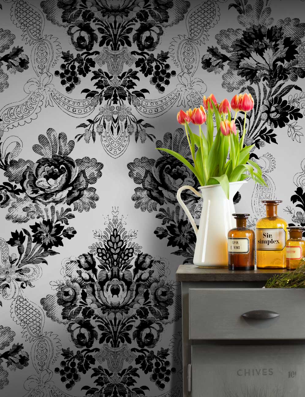 Black Wall Pattern Wallpapers