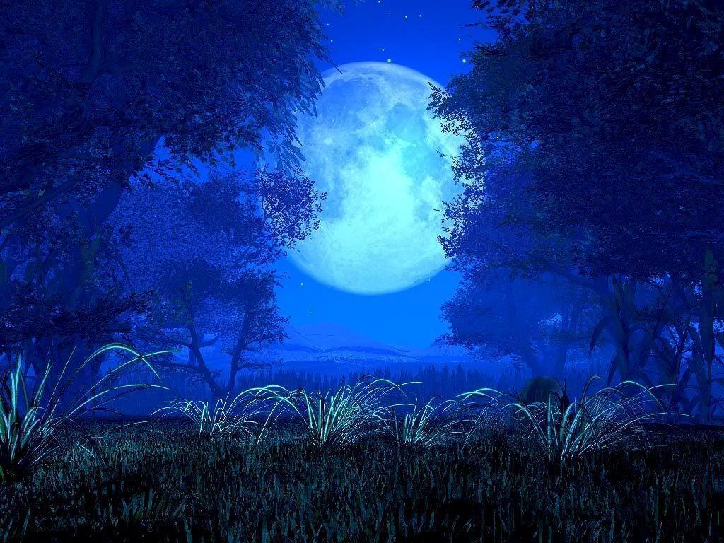 Blue Dark Moon Wallpapers