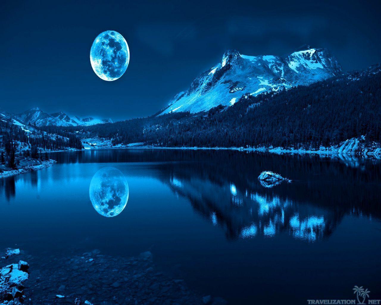 Blue Dark Moon Wallpapers