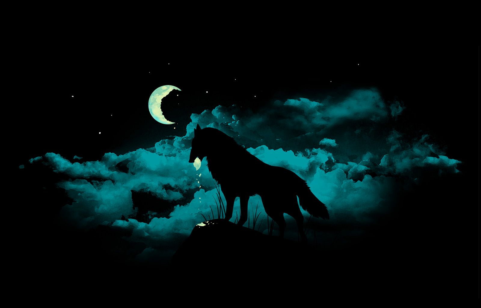 Blue Dark Moon Wallpapers