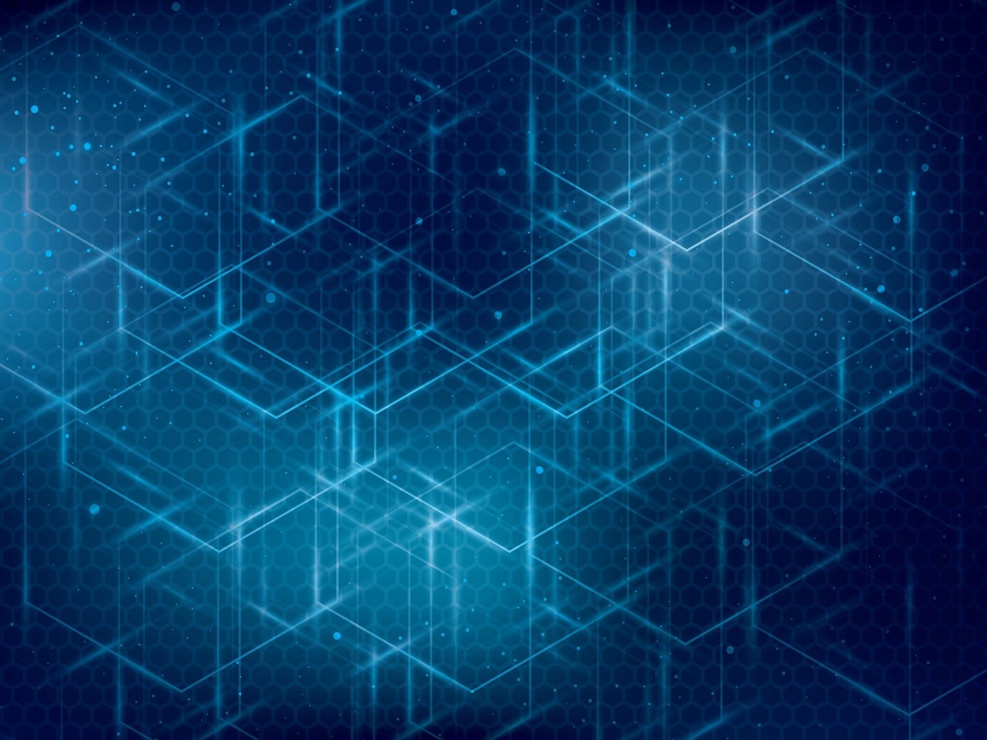 Blue Flash Hexagon 4K Wallpapers