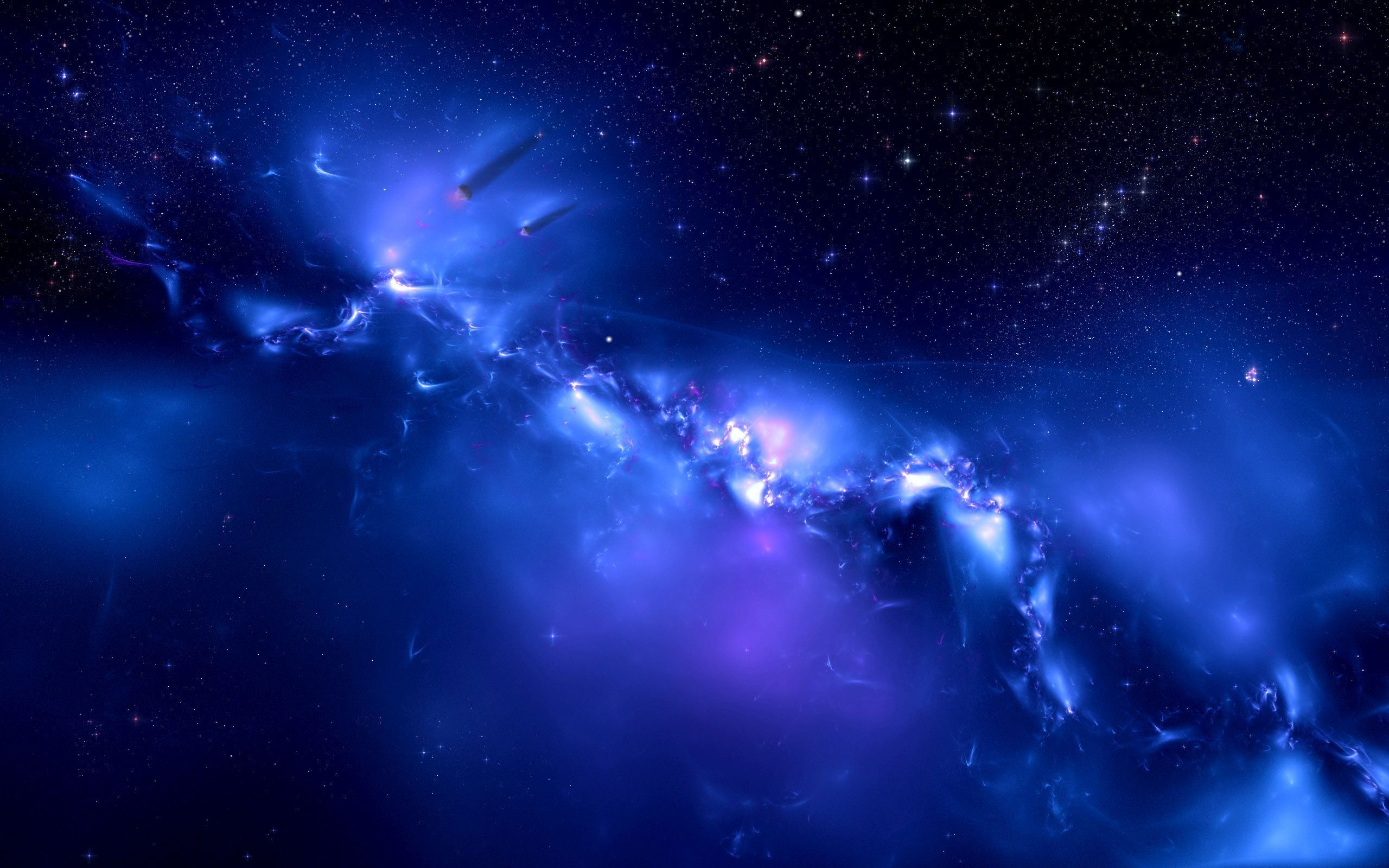 Blue Nebula Scenery Wallpapers