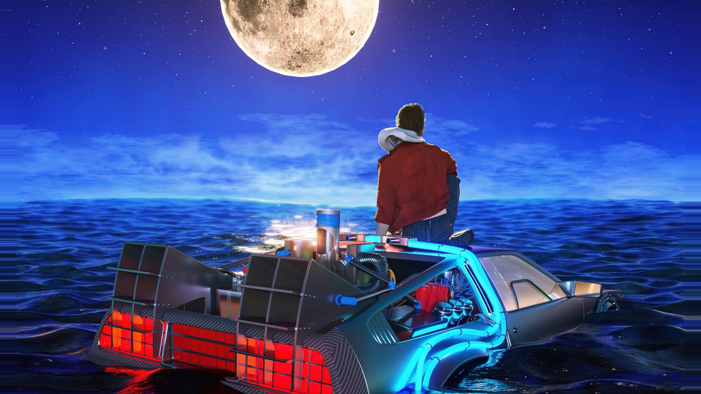 Boating At Night Digital Art Wallpapers