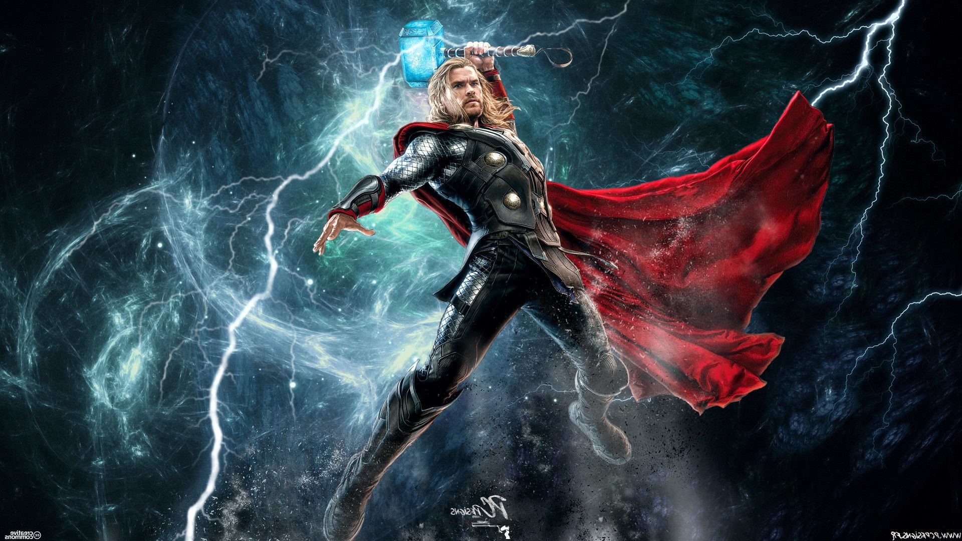 Captain America With Mjolnir And Shield Art Wallpapers