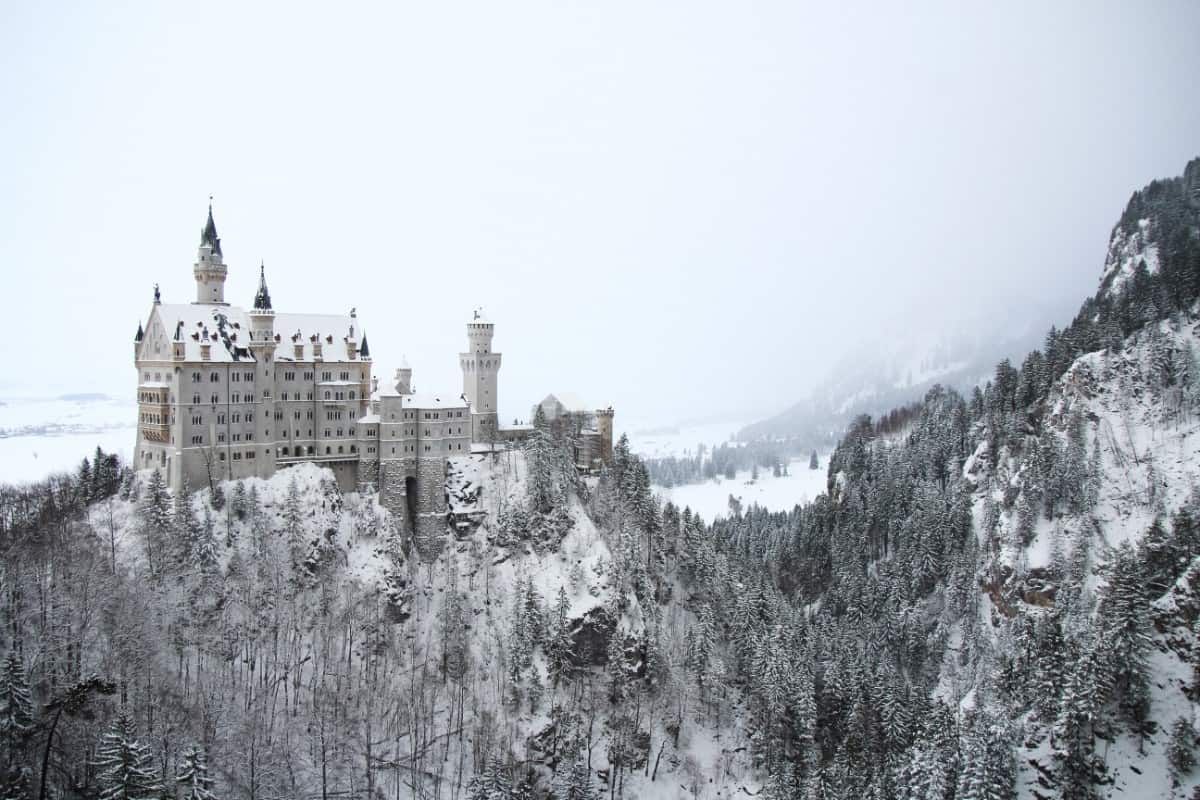 Castle In Winter Landscape Wallpapers