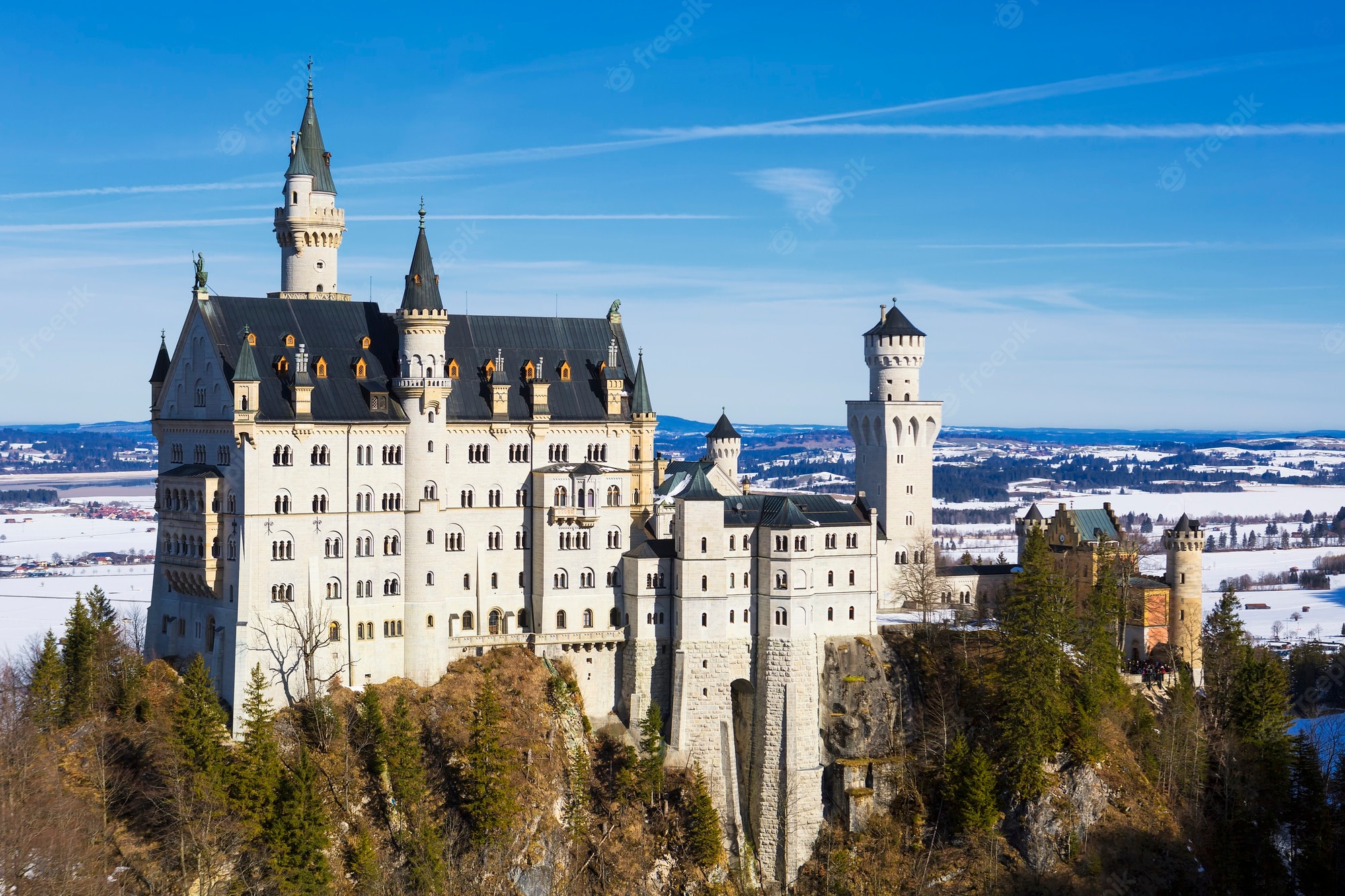 Castle In Winter Landscape Wallpapers