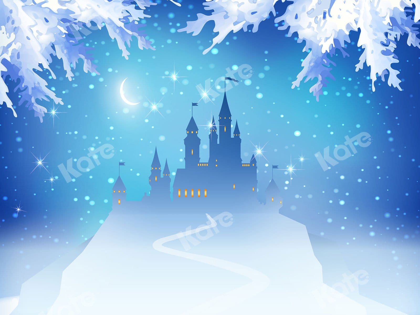 Castle In Winter Landscape Wallpapers
