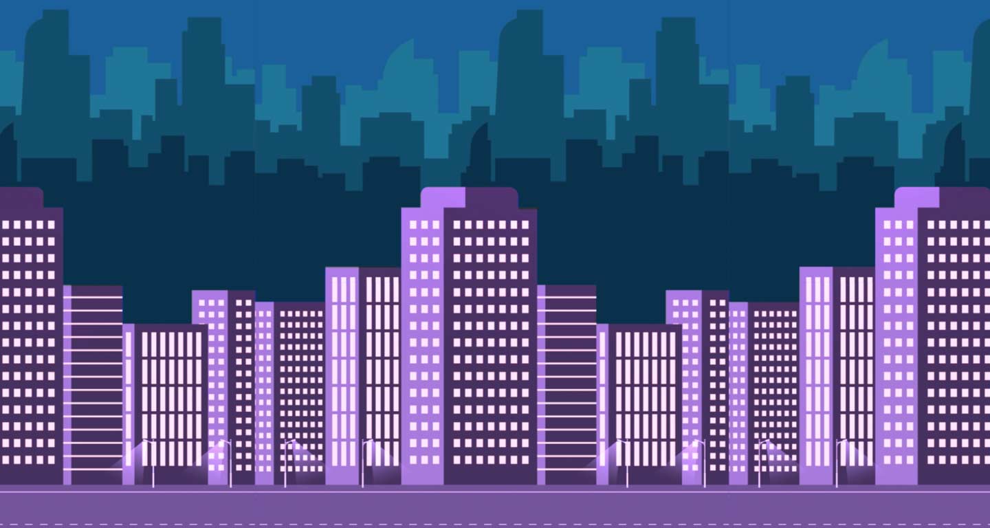 City Buildings Lights 8 Bit Wallpapers