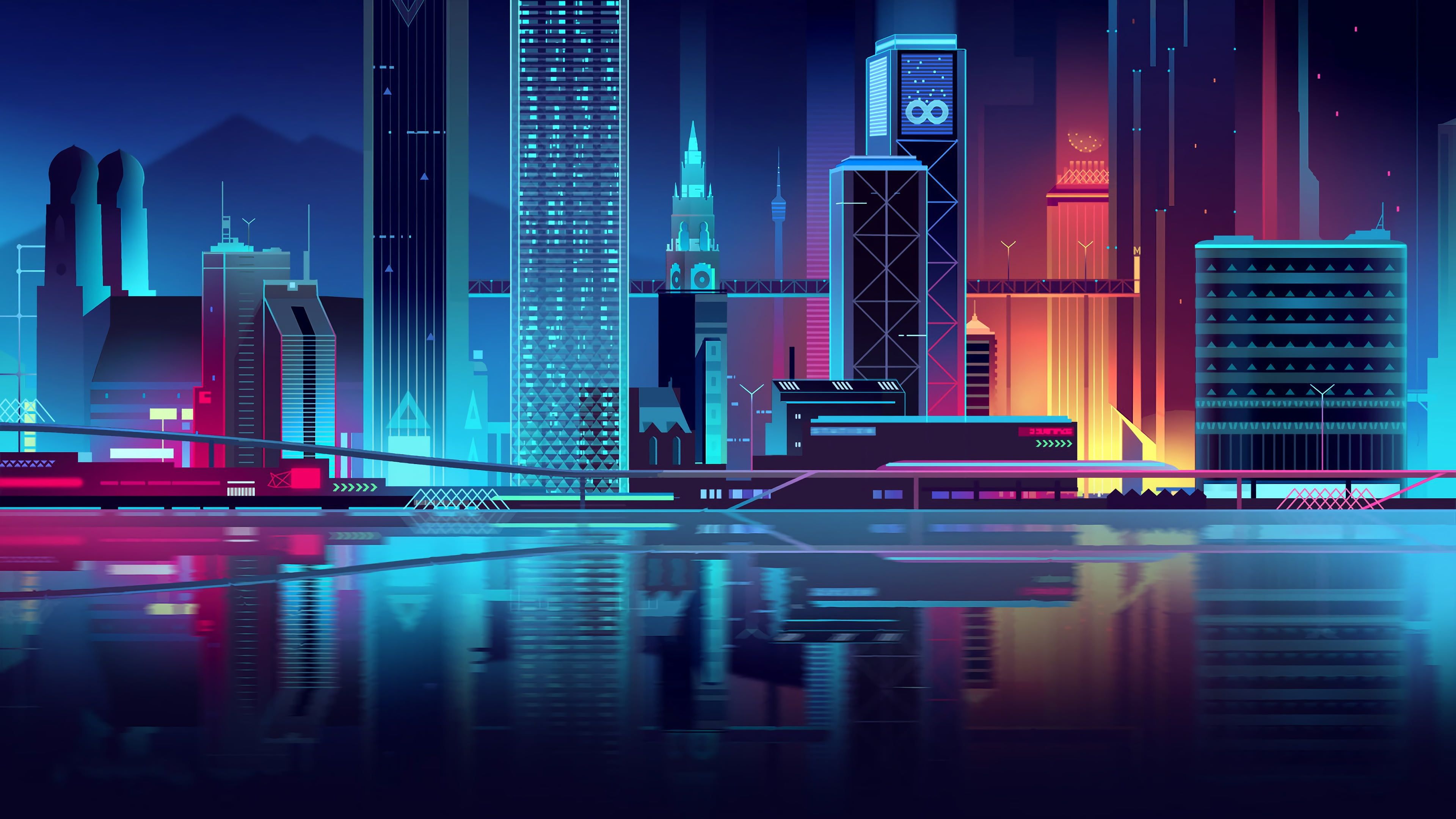 City Vector Illustration Art Wallpapers