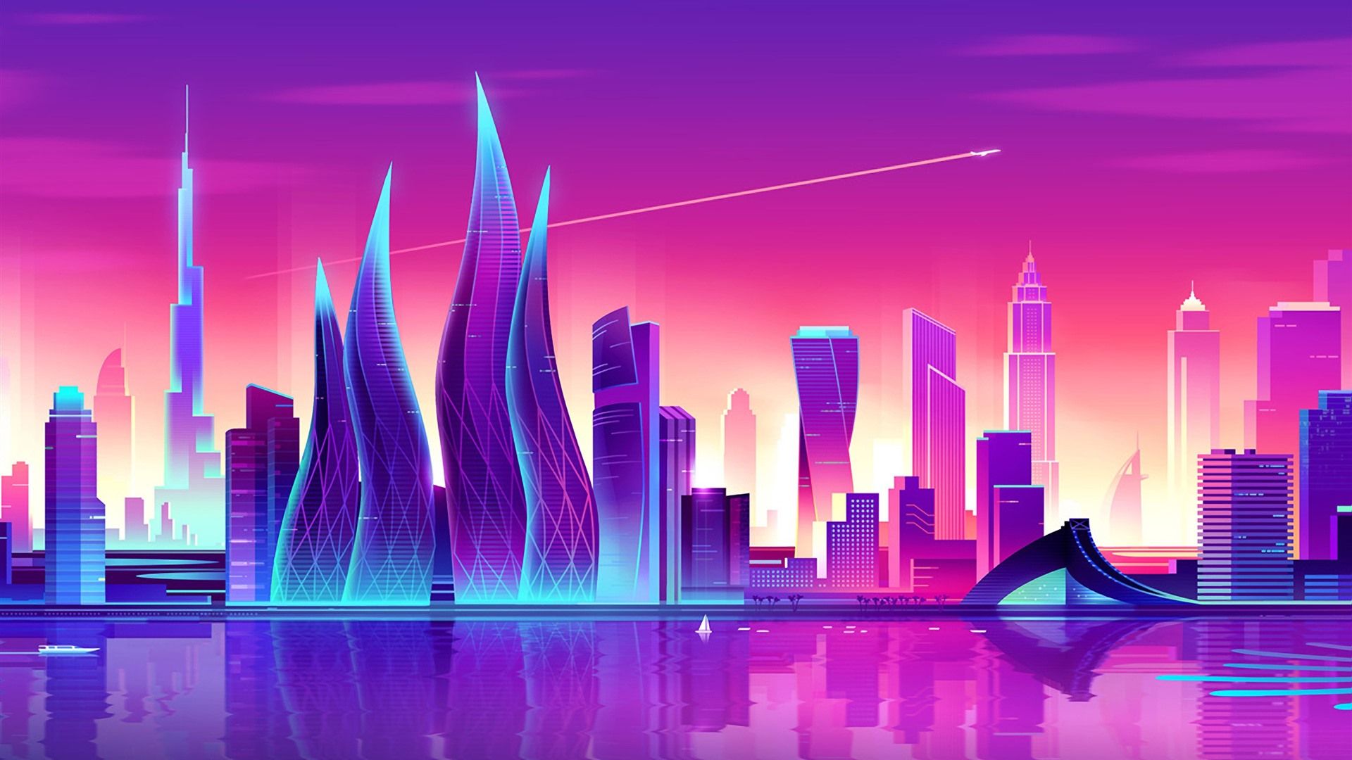 City Vector Illustration Art Wallpapers