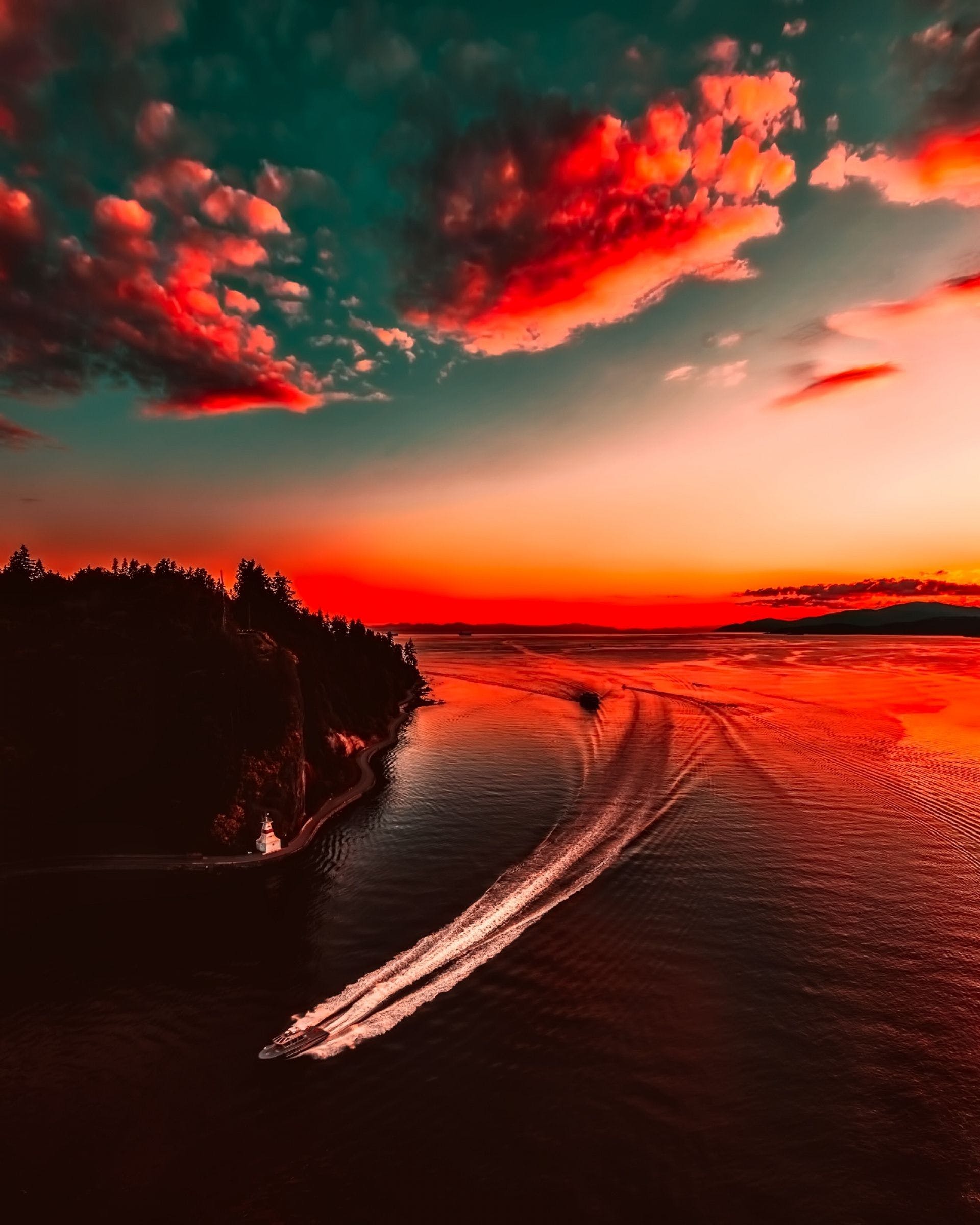 Cold Red Light Sunset Wallpapers