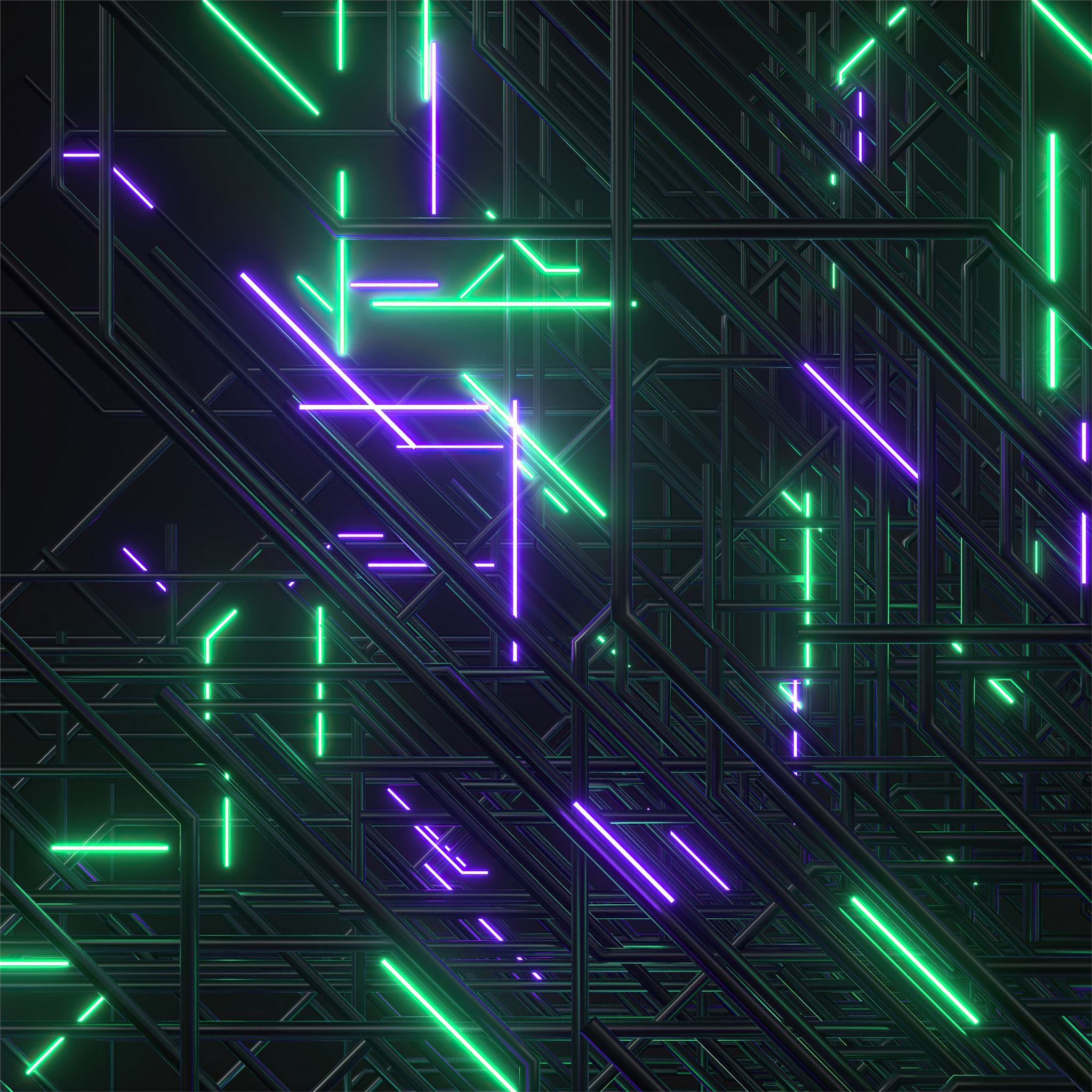 Colorful 8K Neon Lines Wallpapers