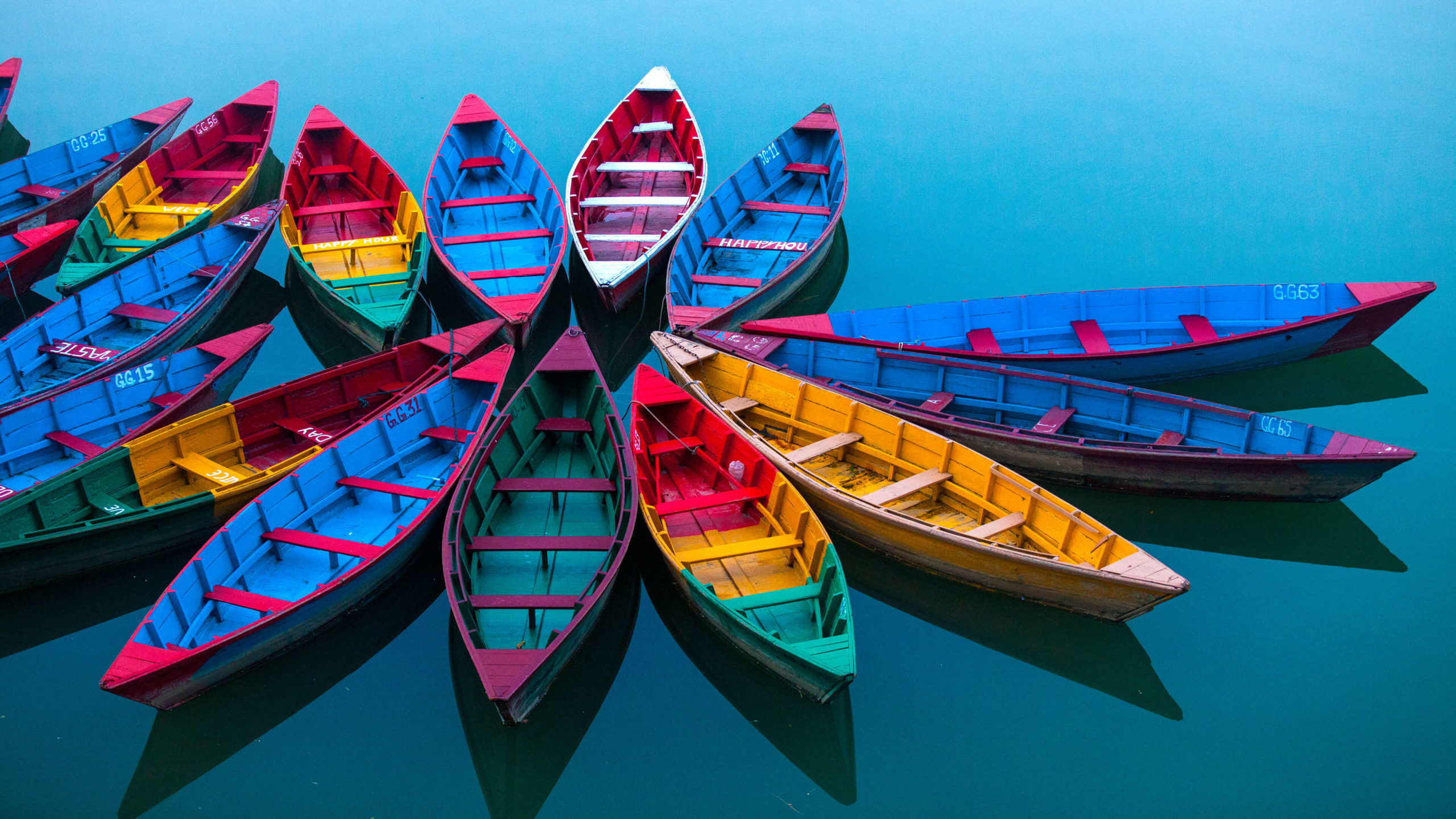 Colorful Kayak Boats Wallpapers