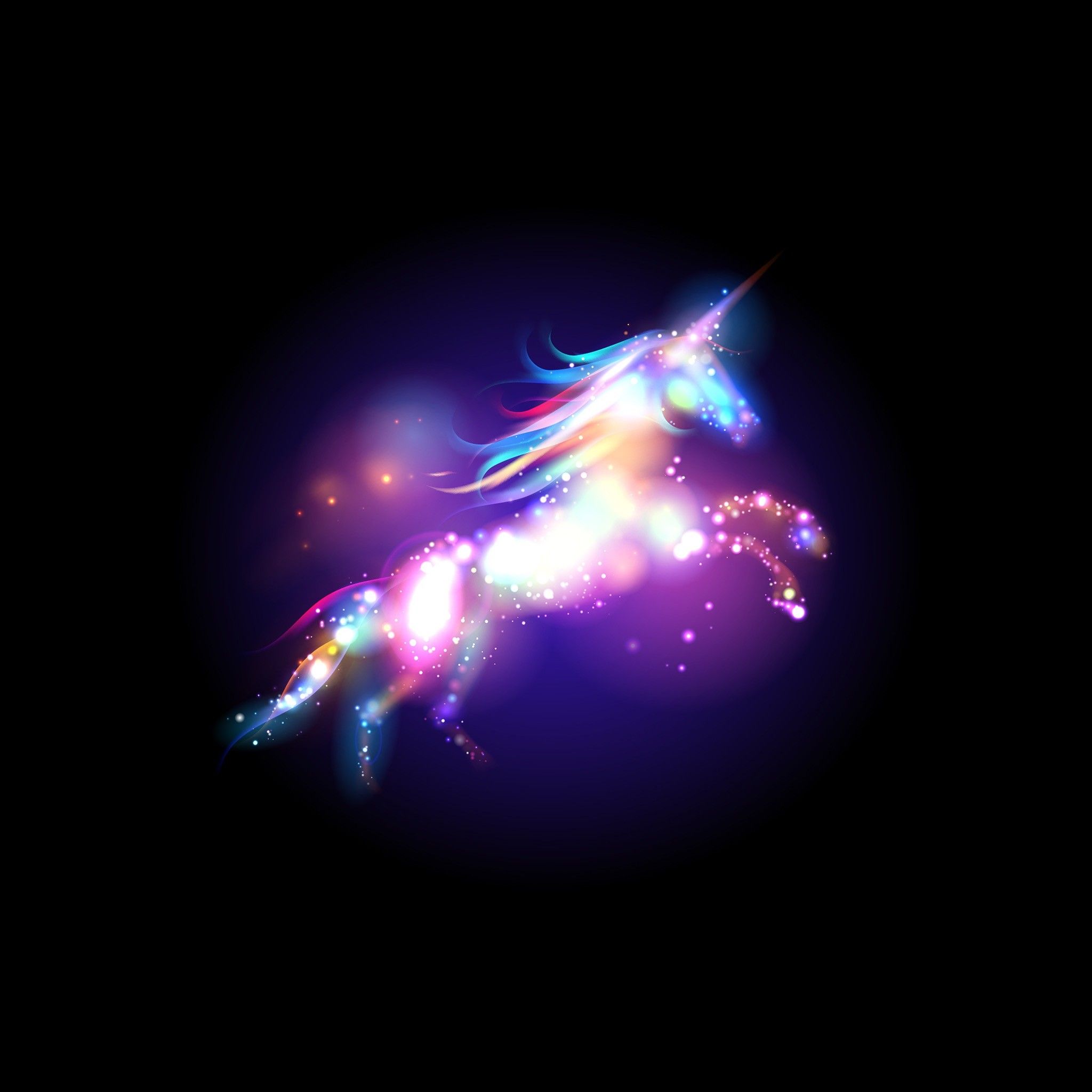 Colorful Neon Unicorn Horse Wallpapers