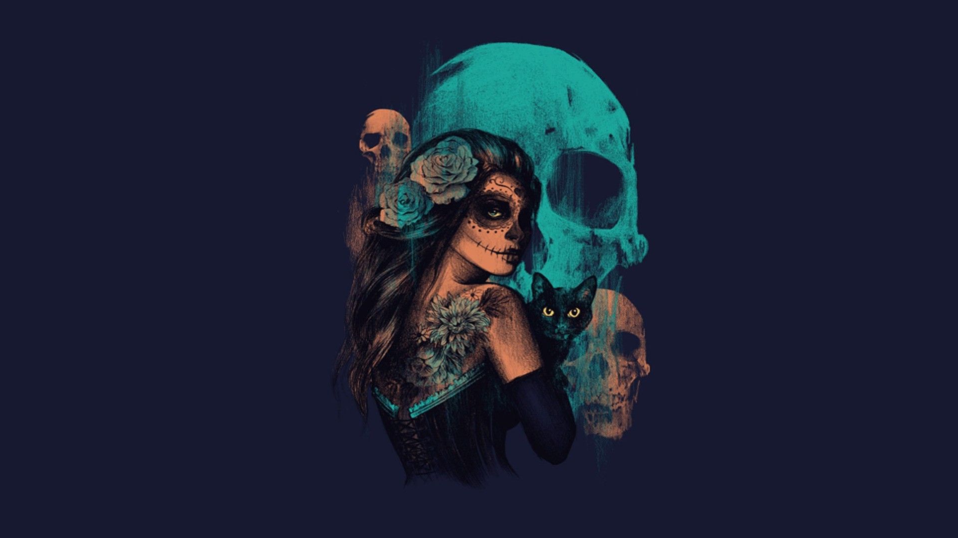 Colorful Skull Art Wallpapers