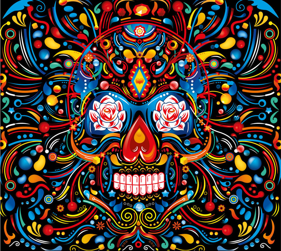 Colorful Skull Art Wallpapers