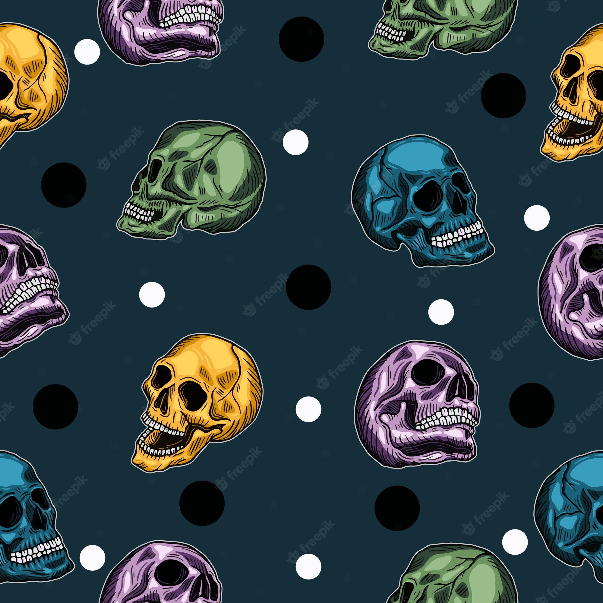 Colorful Skull Art Wallpapers