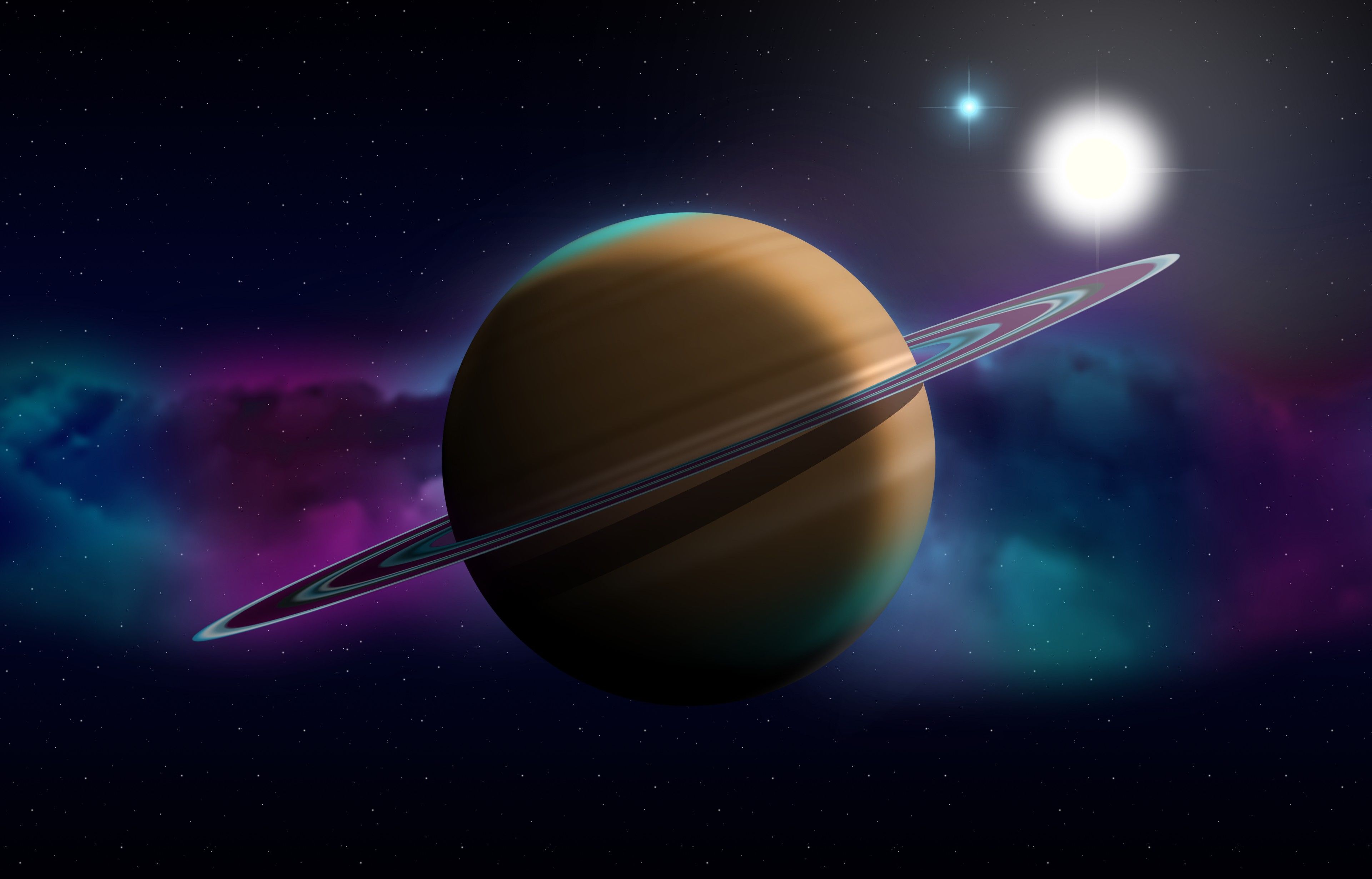 Colorful Solar System Digital Art Wallpapers