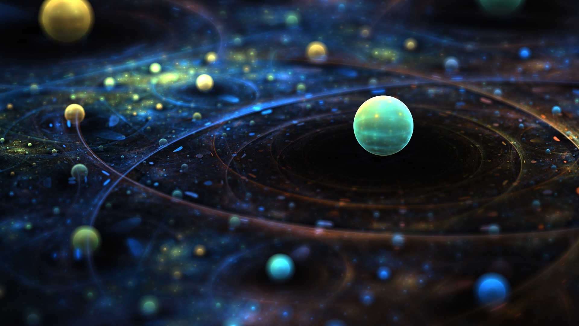 Colorful Solar System Digital Art Wallpapers