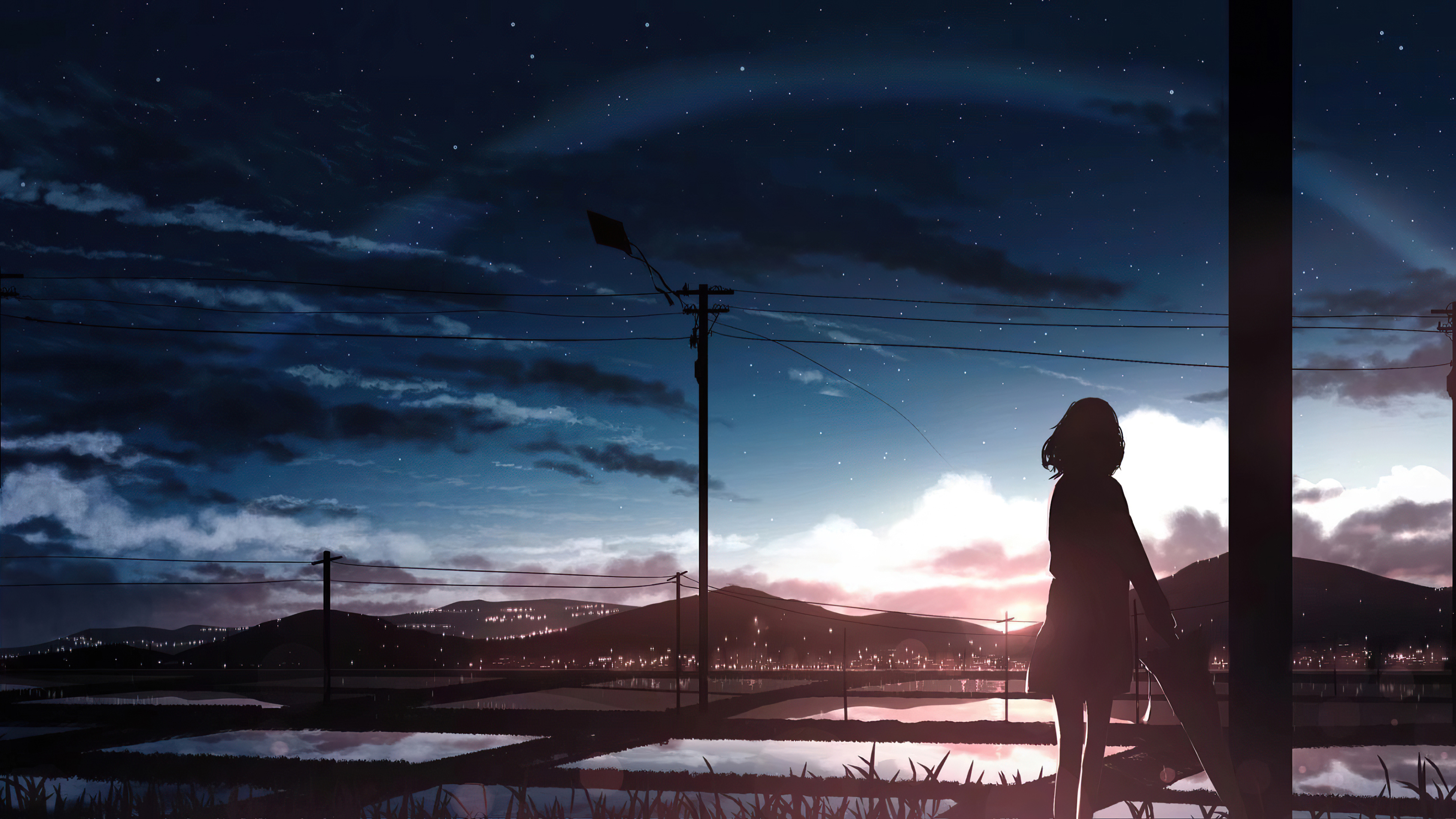 Cool Anime Alone Girl Art Wallpapers