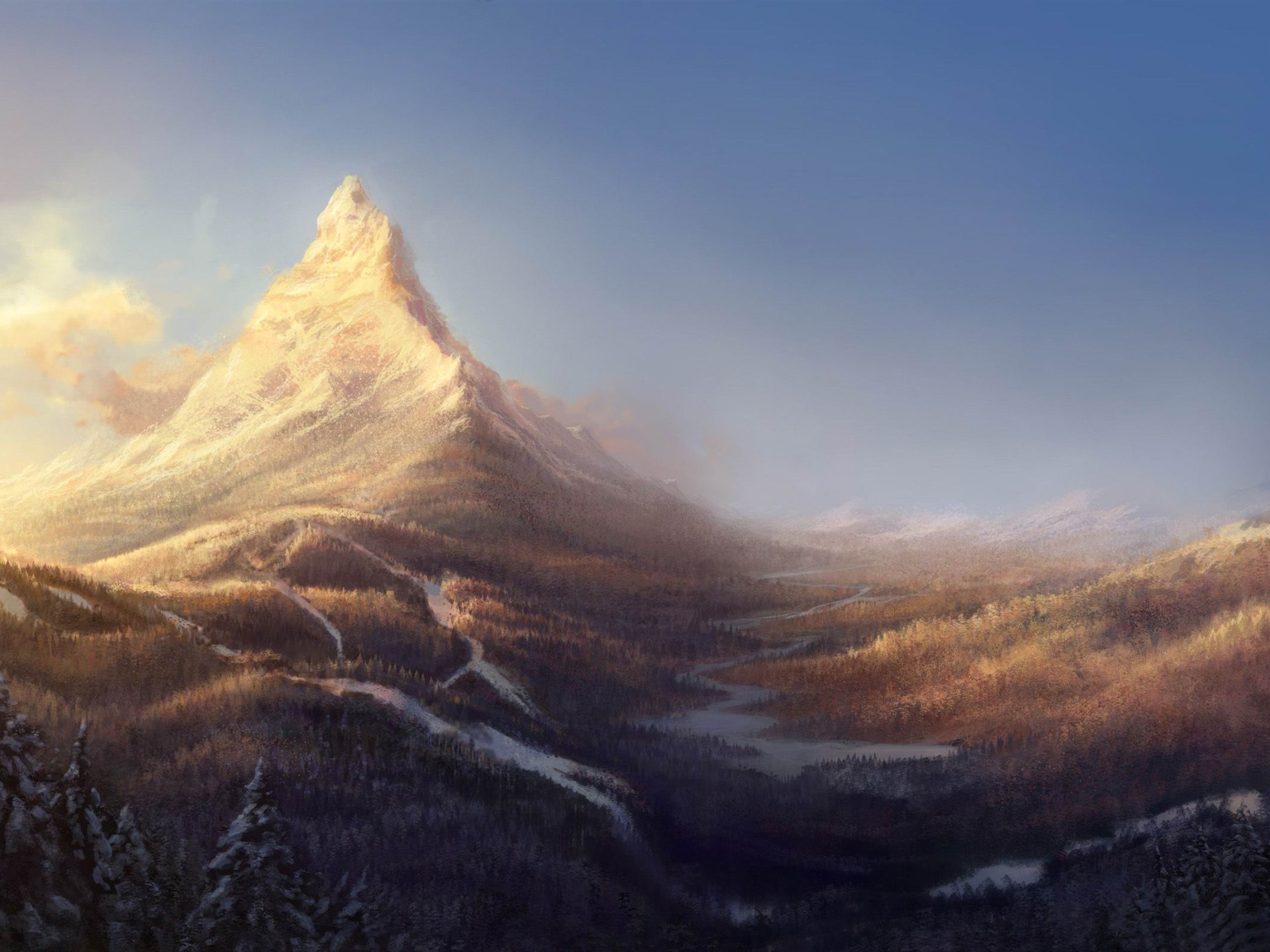 Cool Mountain Fantasy Art Wallpapers