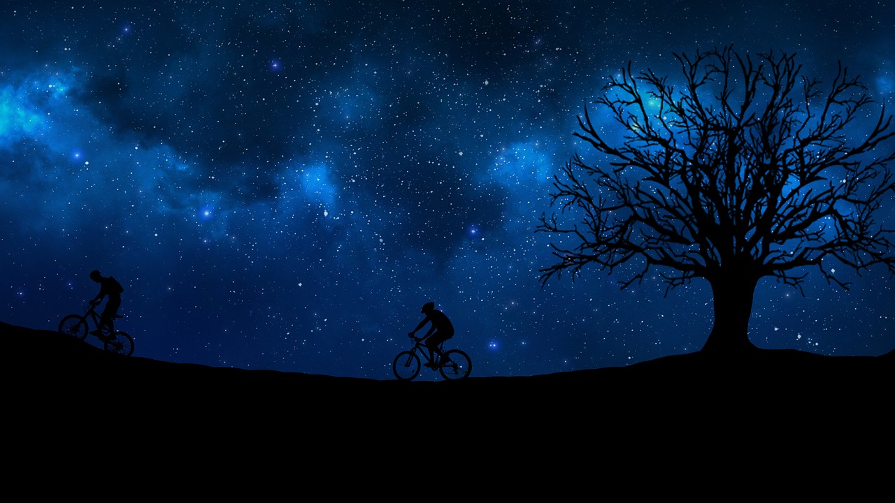 Cool Riding Bike At Night Wallpapers