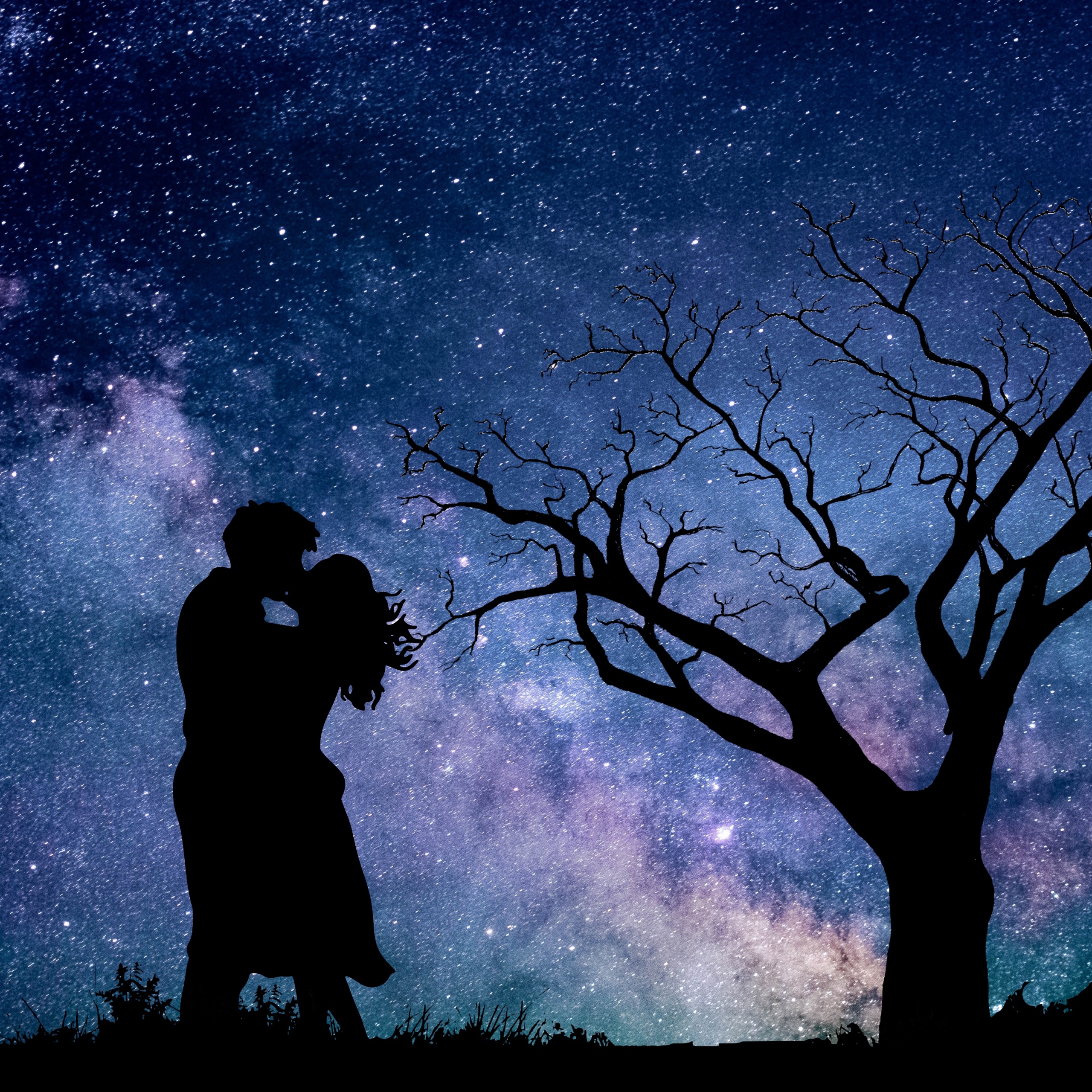 Couple At Night Enjoying Nightscape Wallpapers