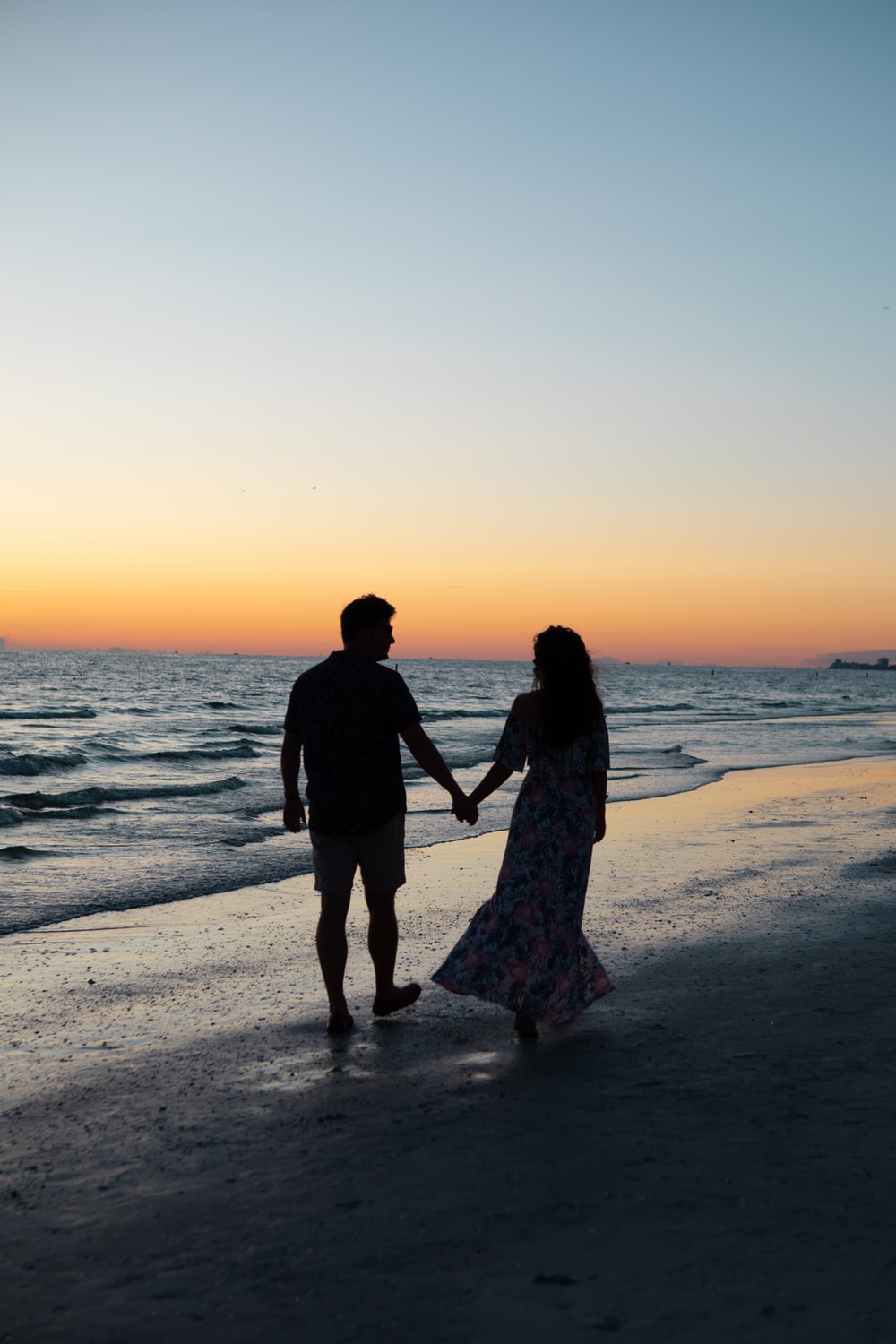 Couple At Sunset Illustration Wallpapers