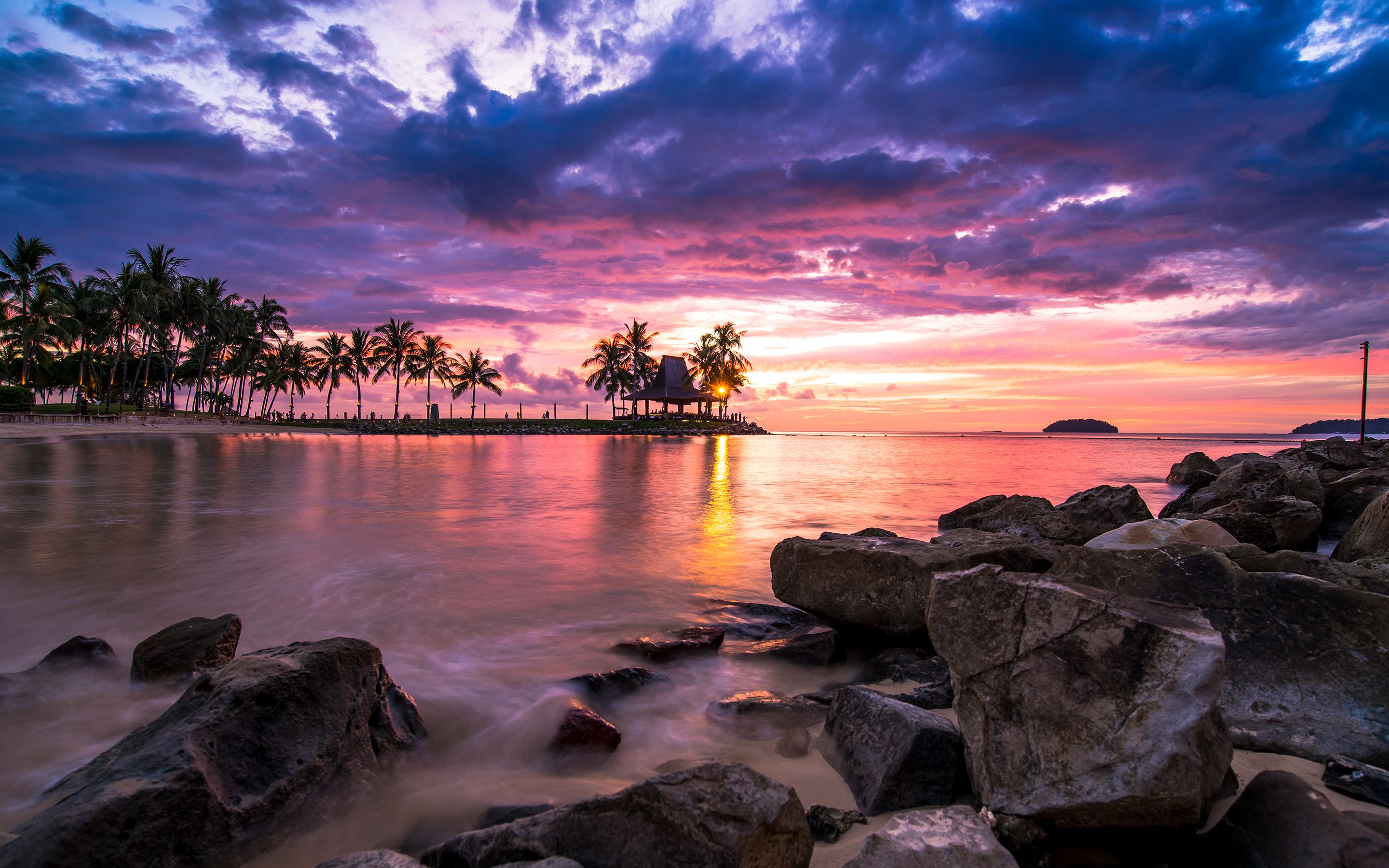 Couple On The Beach Sunset Wallpapers