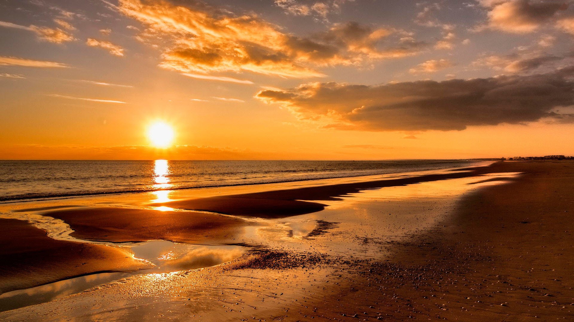 Couple On The Beach Sunset Wallpapers