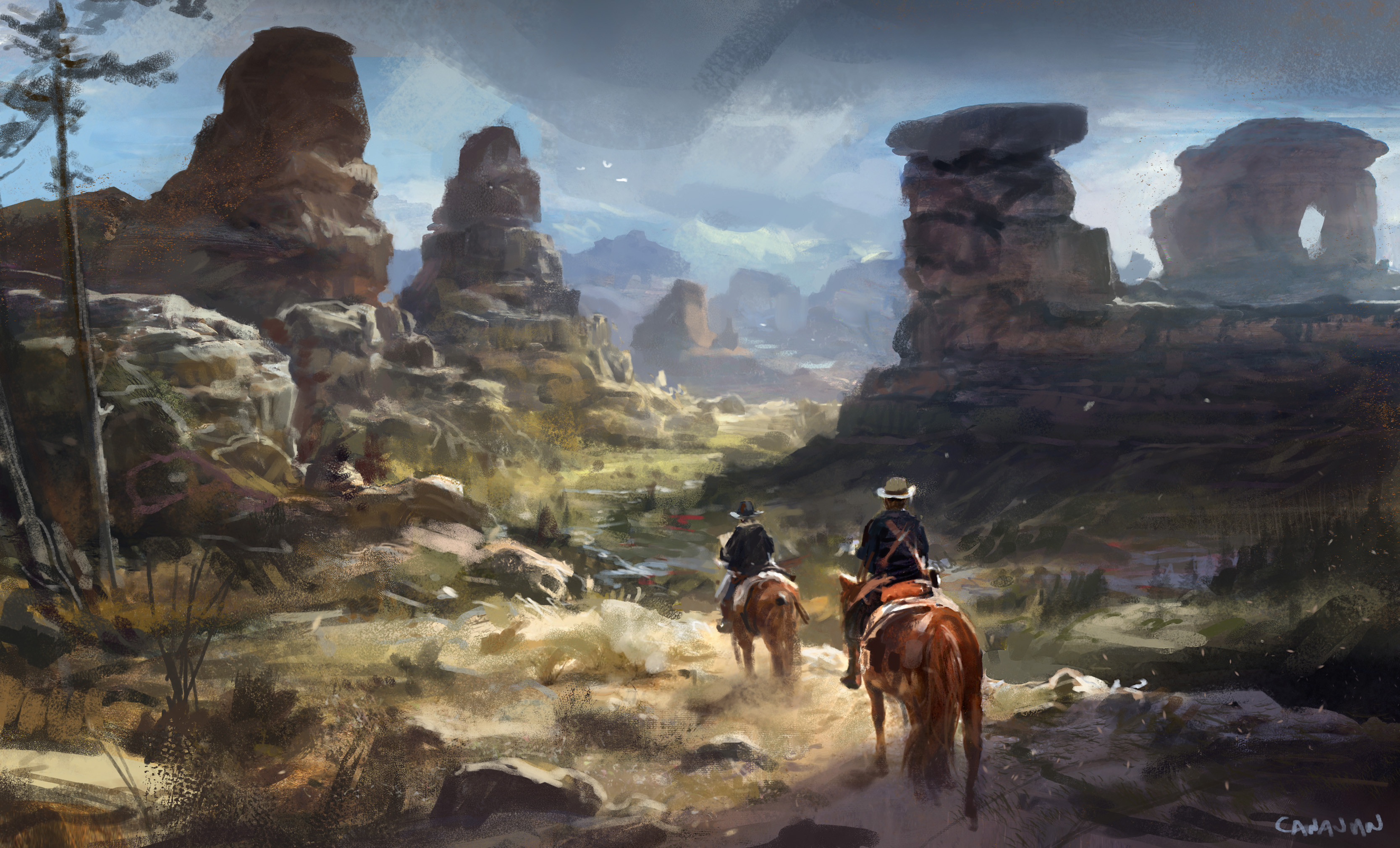 Cowboy Painting Wallpapers