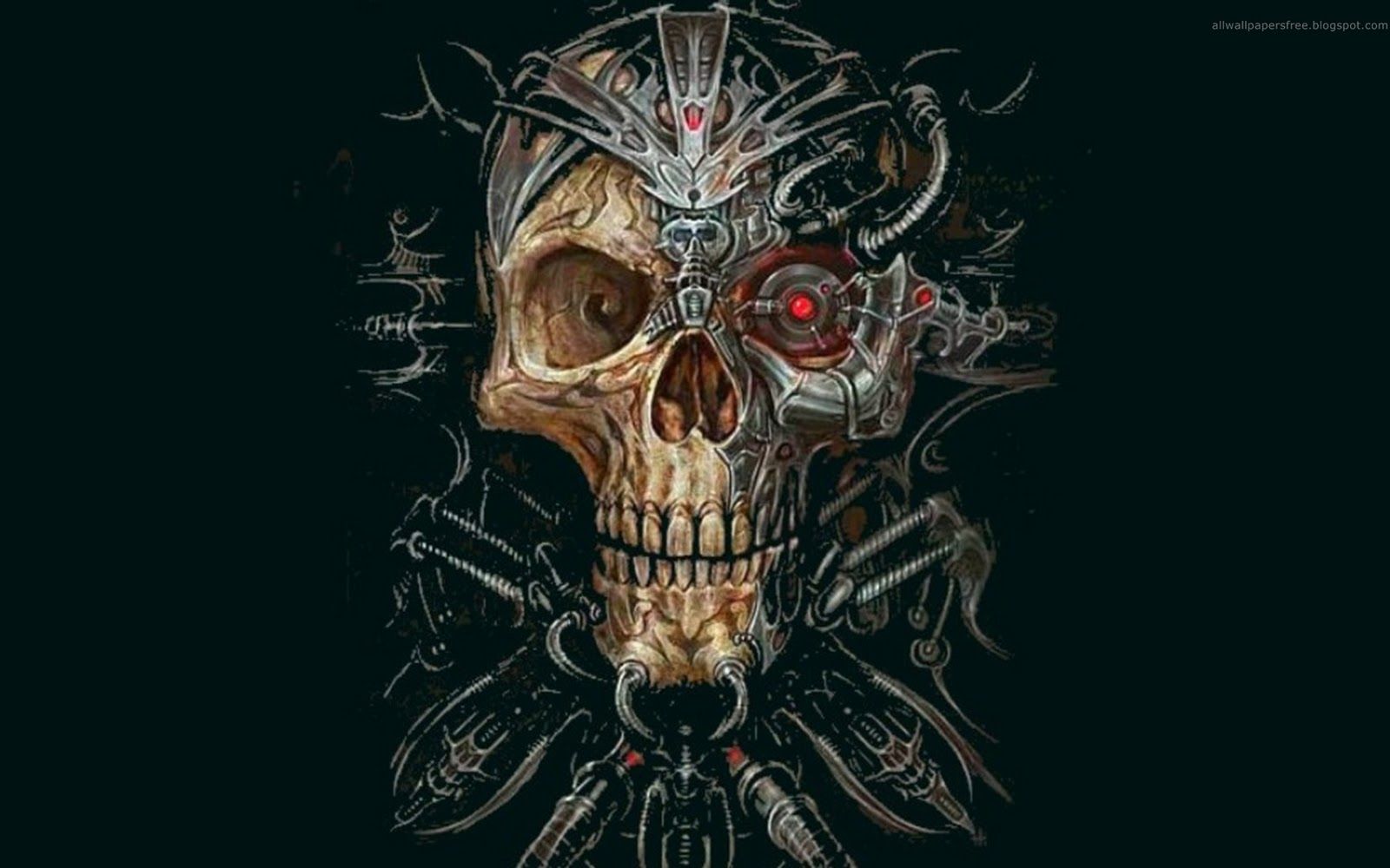 Creepy  Cyborg  Skull Wallpapers