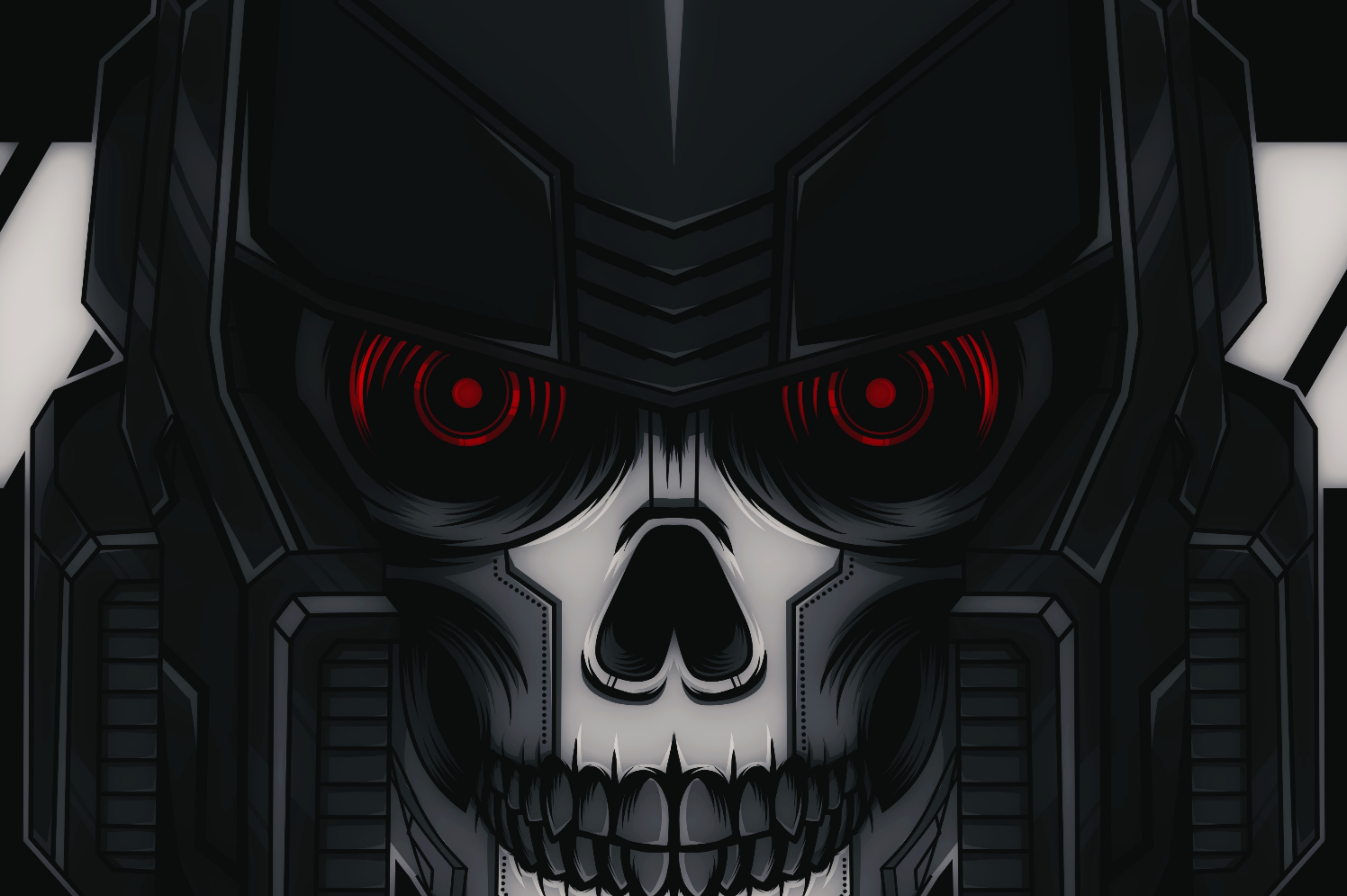 Creepy  Cyborg  Skull Wallpapers