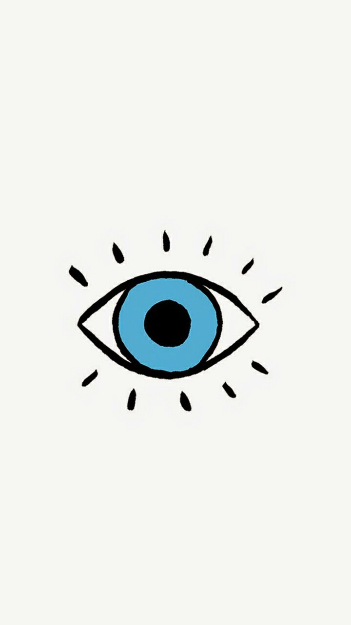 Cute Blue Eyes Minimal Artwork Wallpapers