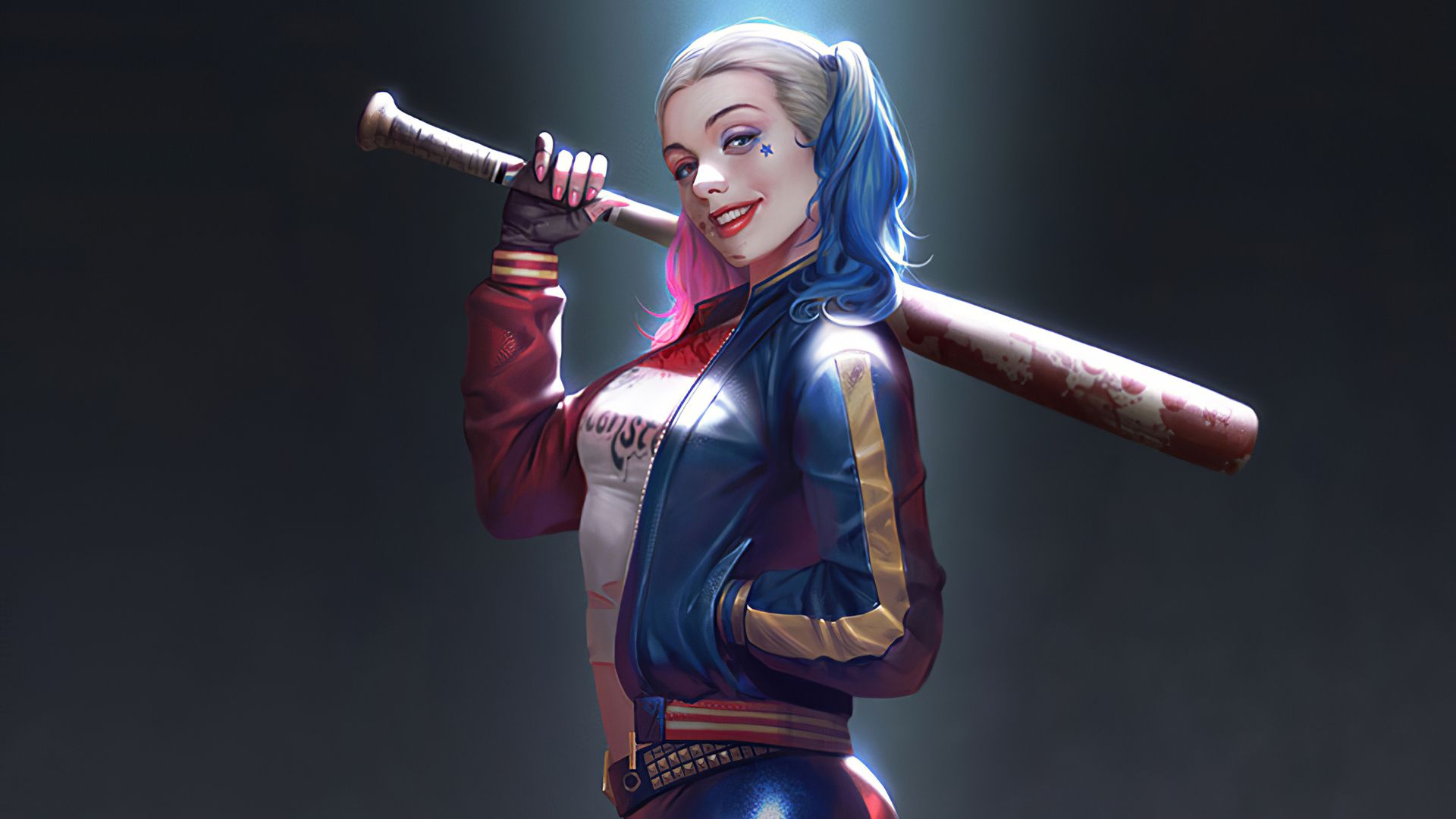 Cute Harley Quinn With Baseball Bat Wallpapers