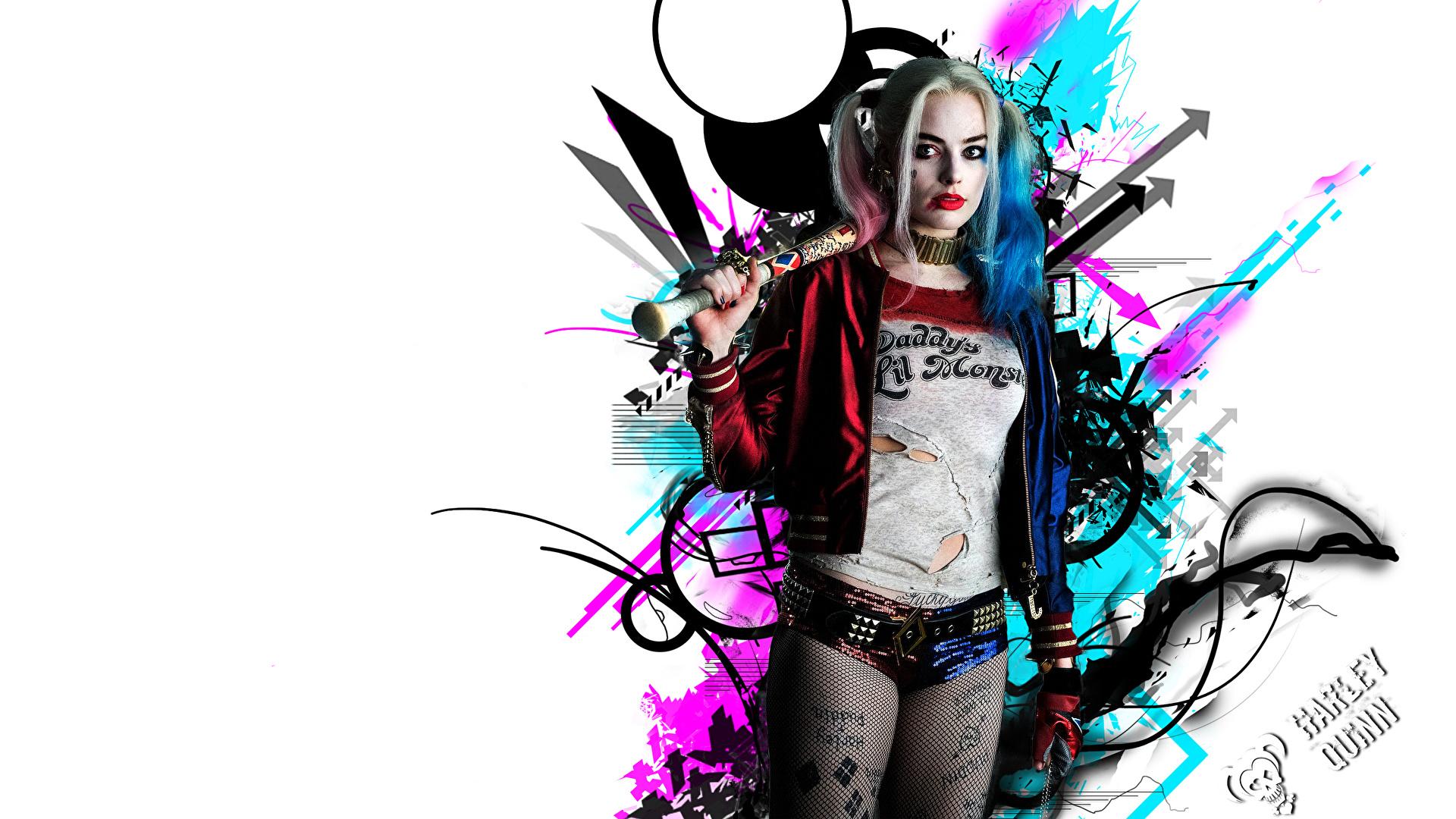 Cute Harley Quinn With Baseball Bat Wallpapers