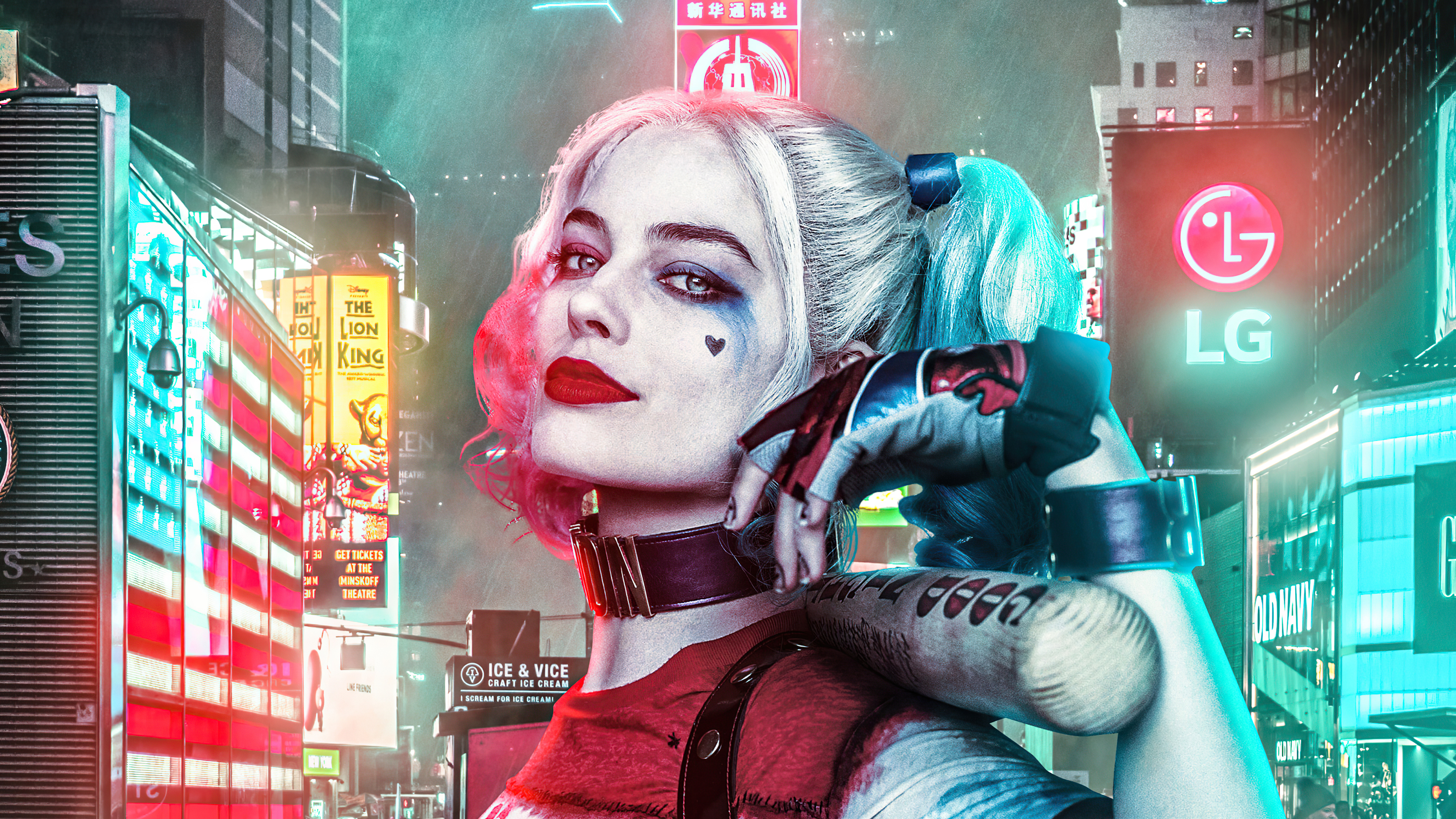 Cute Harley Quinn With Baseball Bat Wallpapers