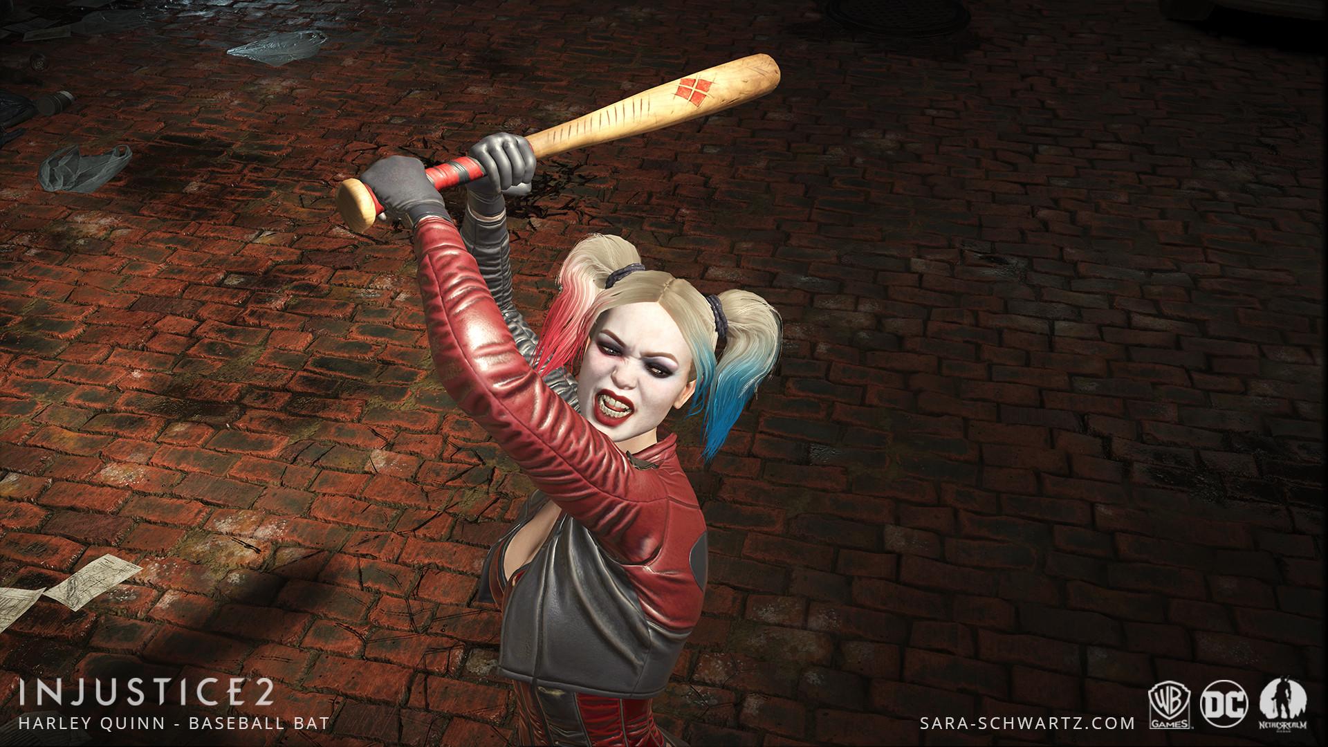 Cute Harley Quinn With Baseball Bat Wallpapers