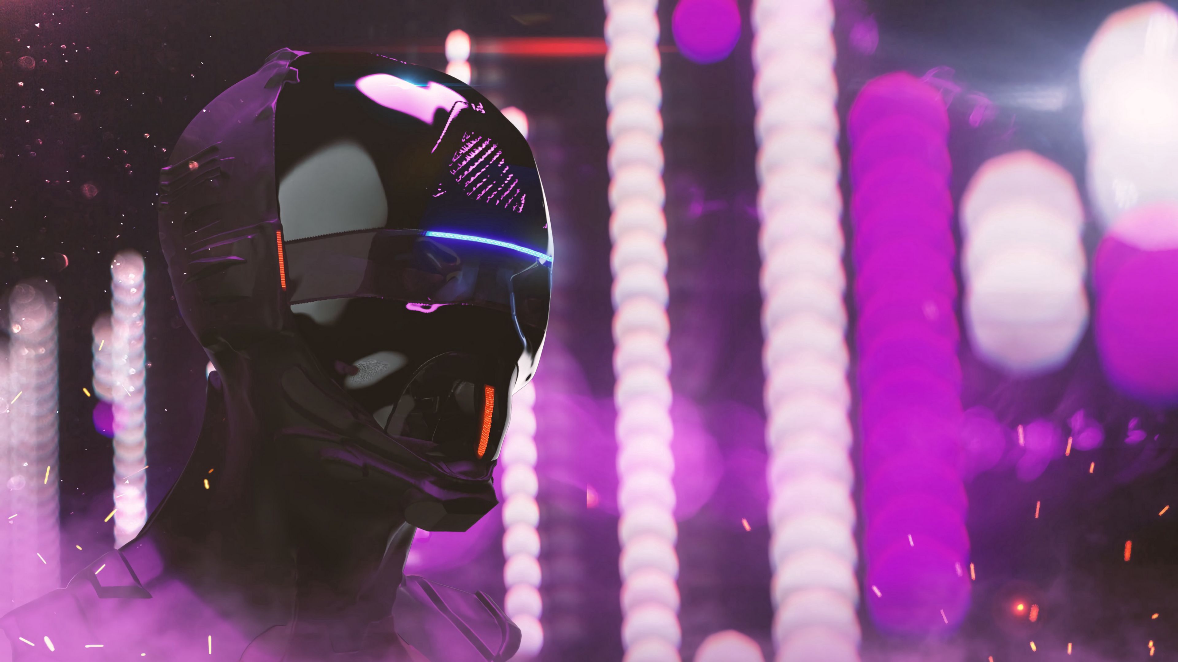 Cyberpunk Cool Cyborg  Neon Art Wallpapers