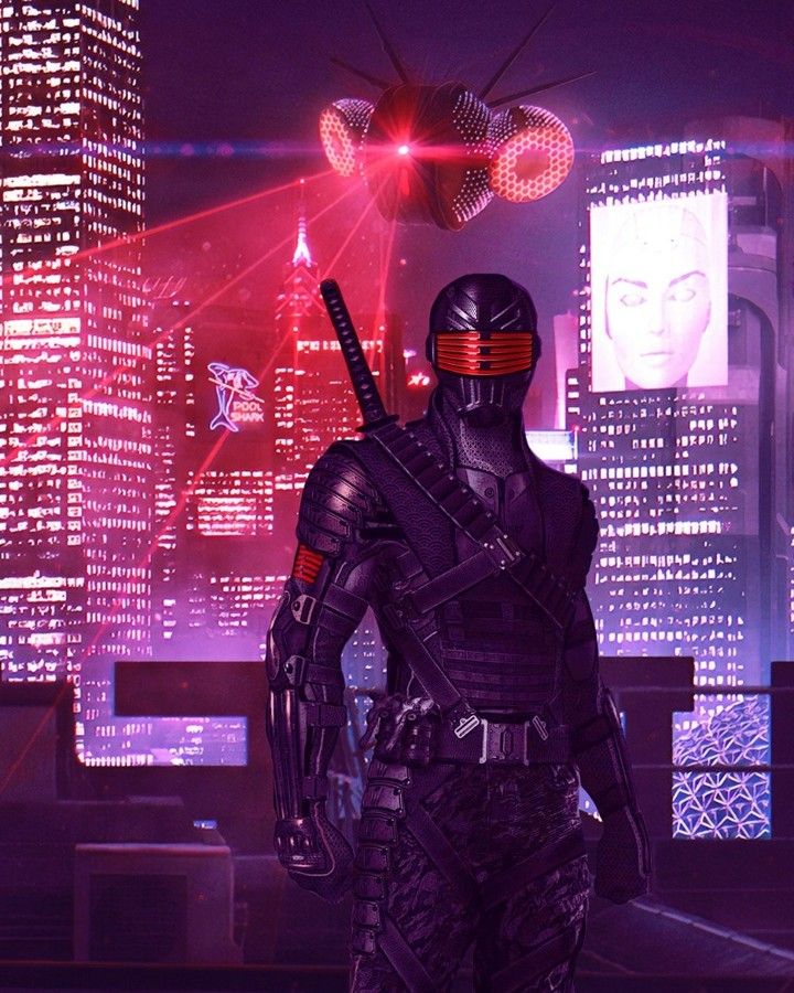 Cyberpunk Cool Cyborg  Neon Art Wallpapers