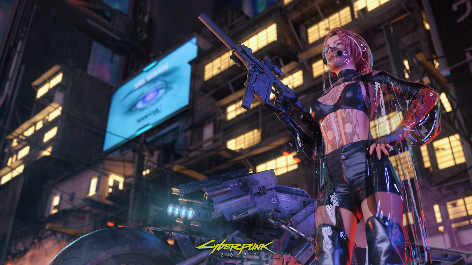 Cyberpunk Cool Cyborg  Neon Art Wallpapers