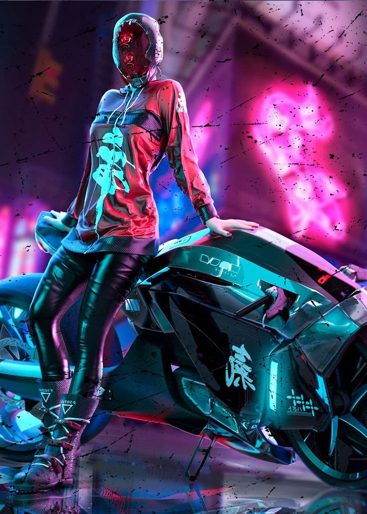 Cyberpunk Cyborg Girl Biker 2077 Wallpapers