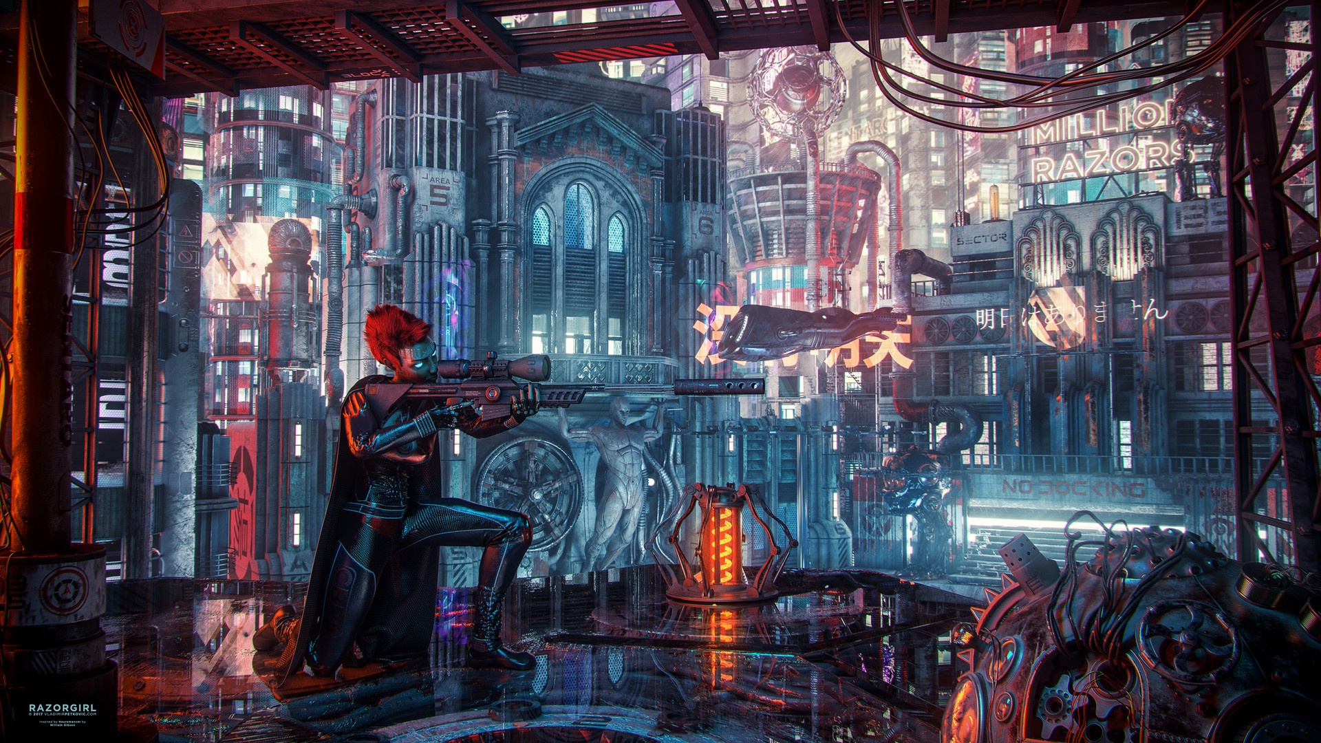 Cyberpunk Futuristic Warrior Wallpapers