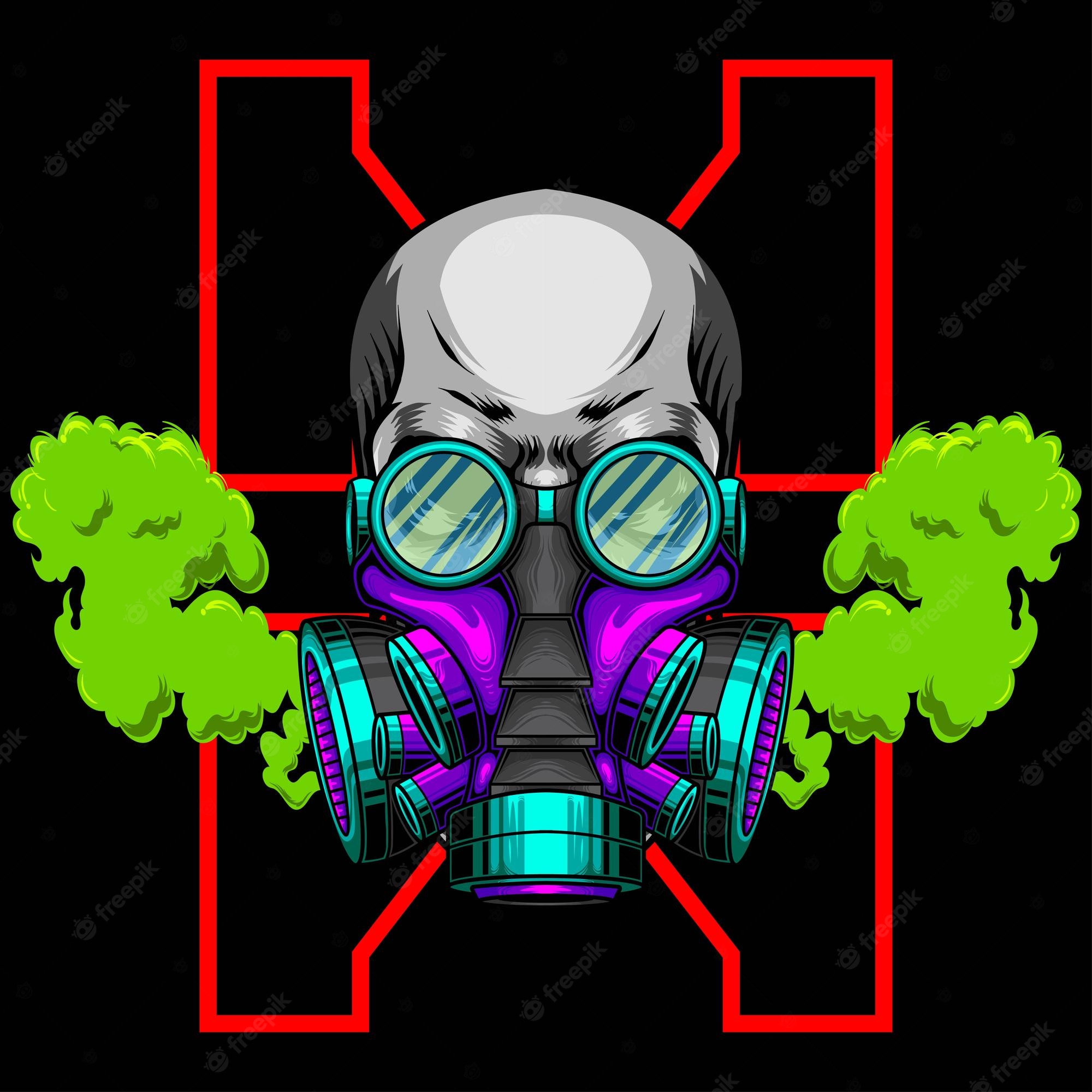 Cyberpunk Gas Mask Man Meditating Wallpapers