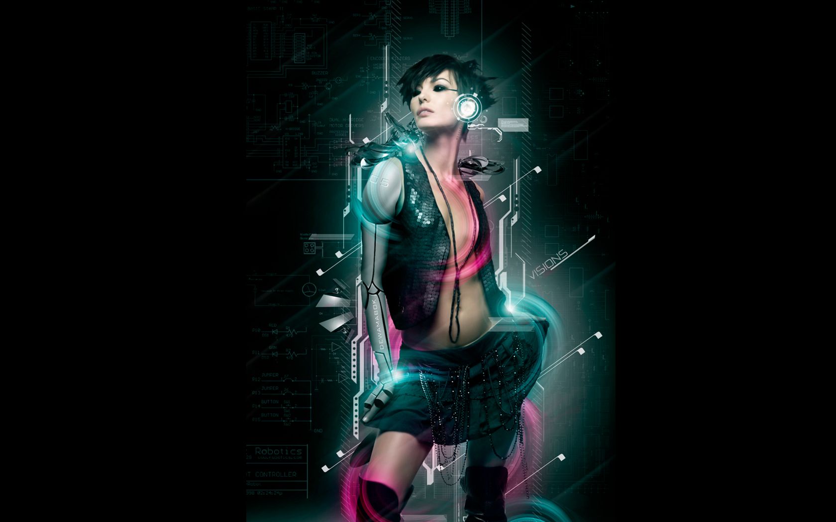 Cyberpunk Girl Dancing Wallpapers