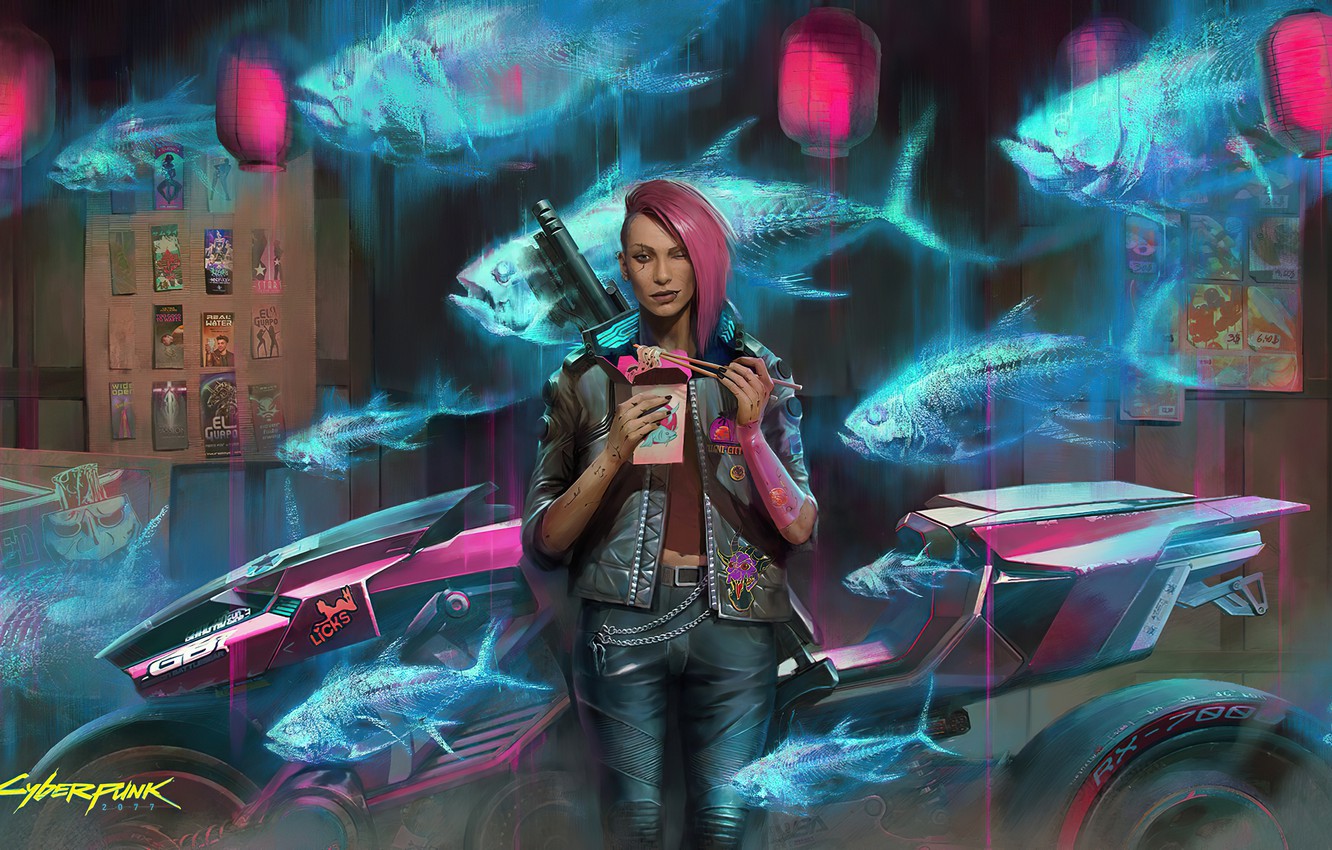 Cyberpunk Girl In City Wallpapers