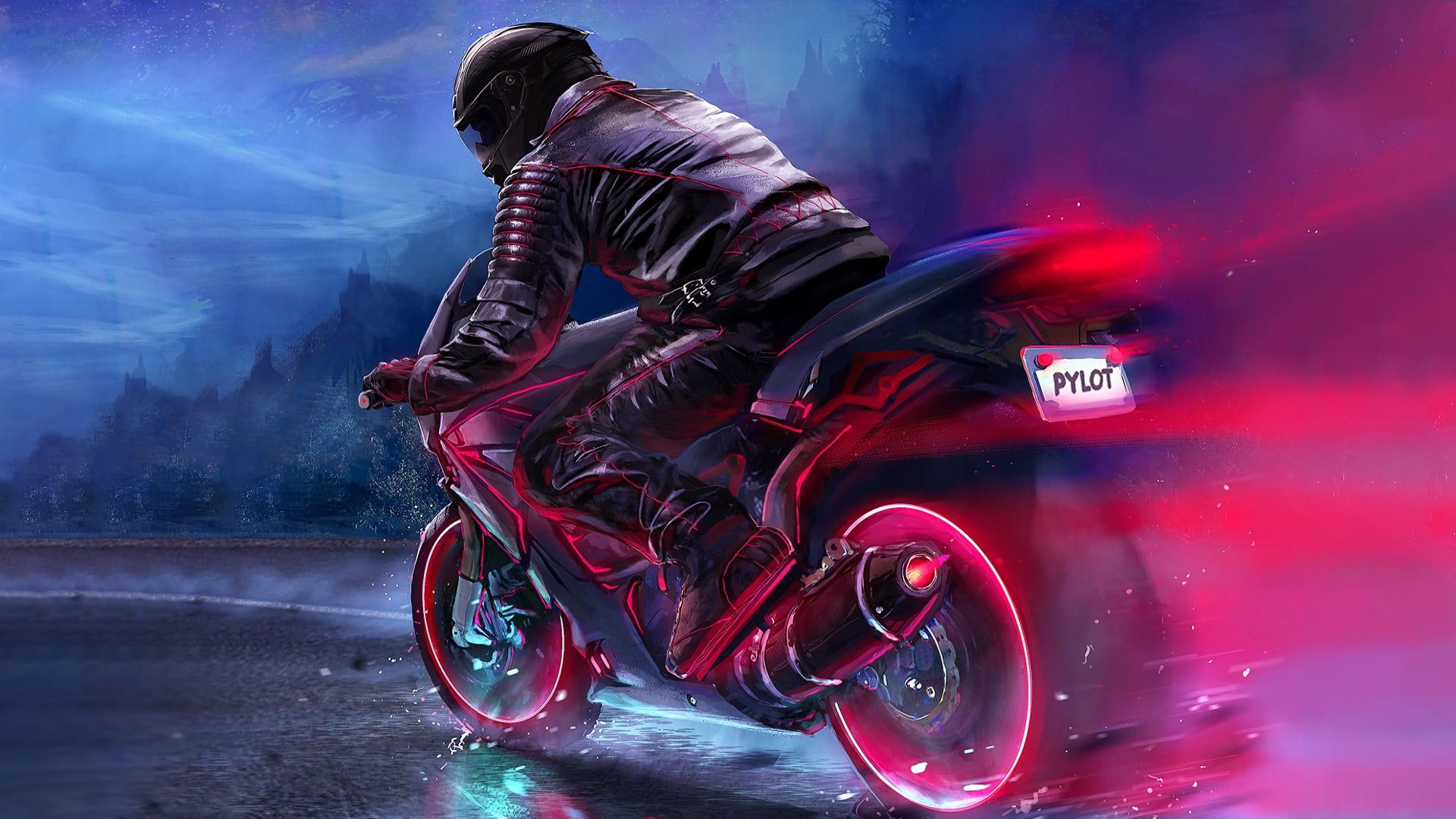Cyberpunk Motorcycle Art Wallpapers