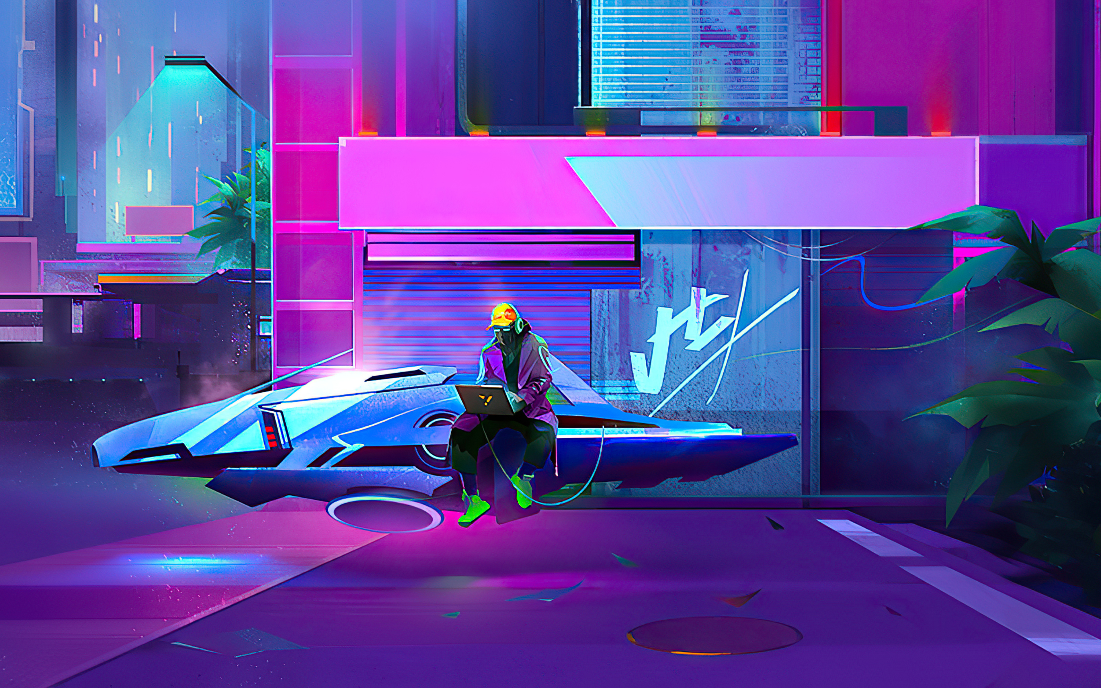 Cyberpunk Robot Hacking Stock Market Wallpapers