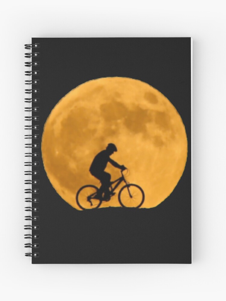 Cycling Near Yellow Moon Wallpapers
