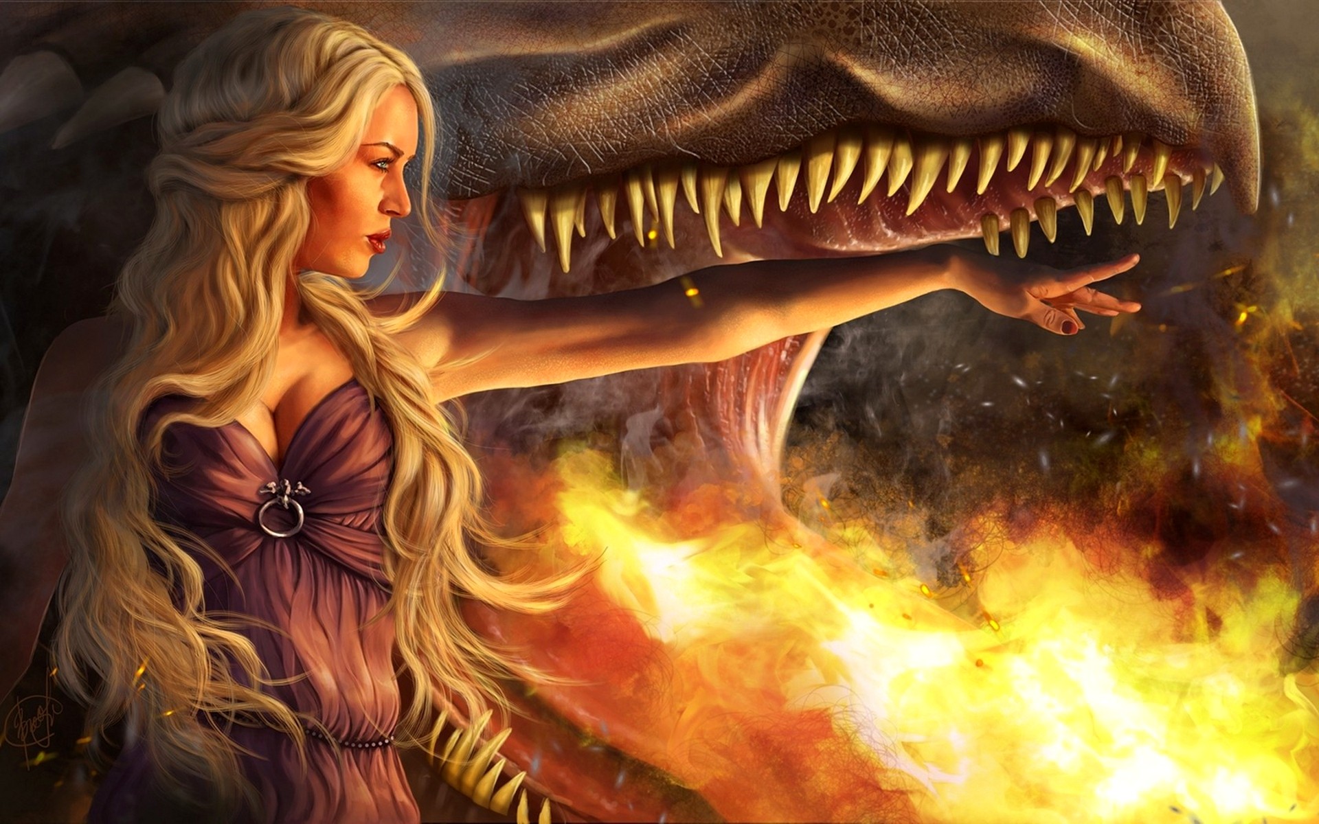 Daenerys And Drogon Art Wallpapers